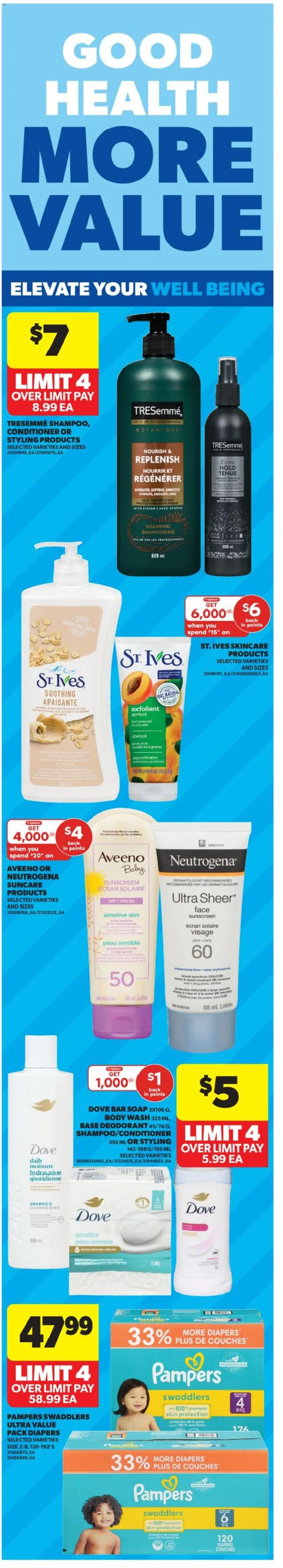 Real Canadian Superstore flyer valid from 26.02.2026 | Page: 5 | Products: Conditioner, Sunscreen, Soap, Deodorant