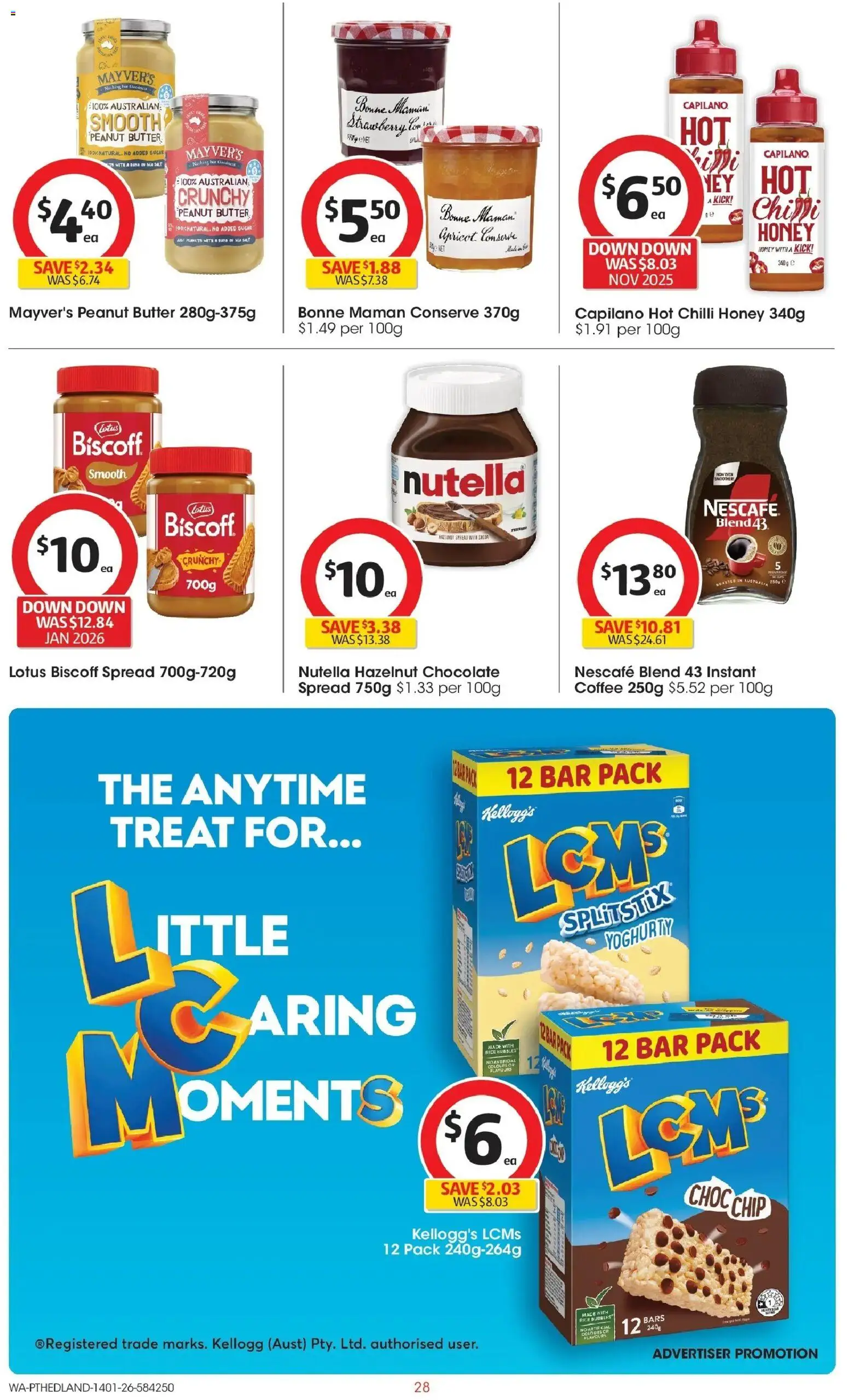 Coles catalogue - valid from 14.01.2026 | Page: 28 | Products: Chocolate, Honey, Rice, Peanuts