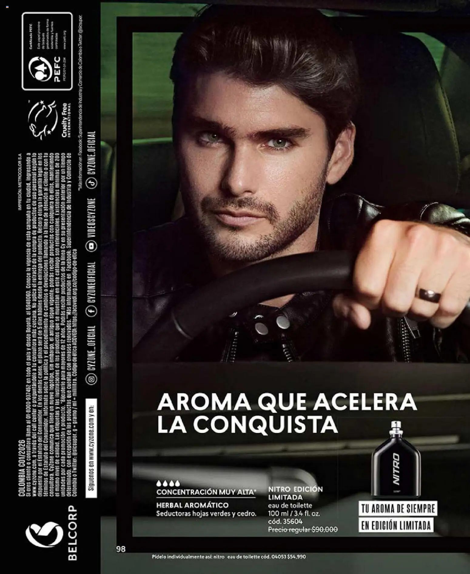 CyZone revista - valida desde el 01.01.2026 | Página: 98 | Productos: Sobre, Eau de toilette