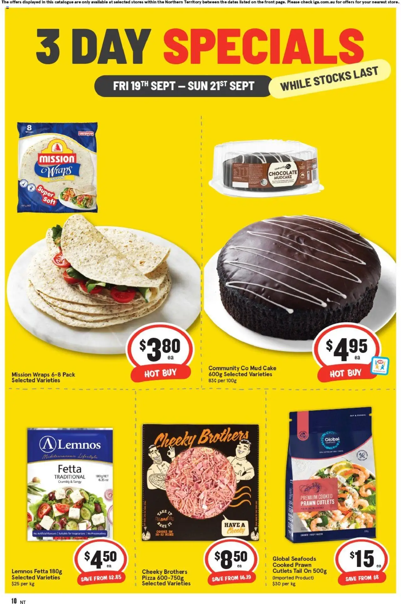 IGA catalogue - valid from 19.09.2025 | Page: 2 | Products: Chocolate, Pizza