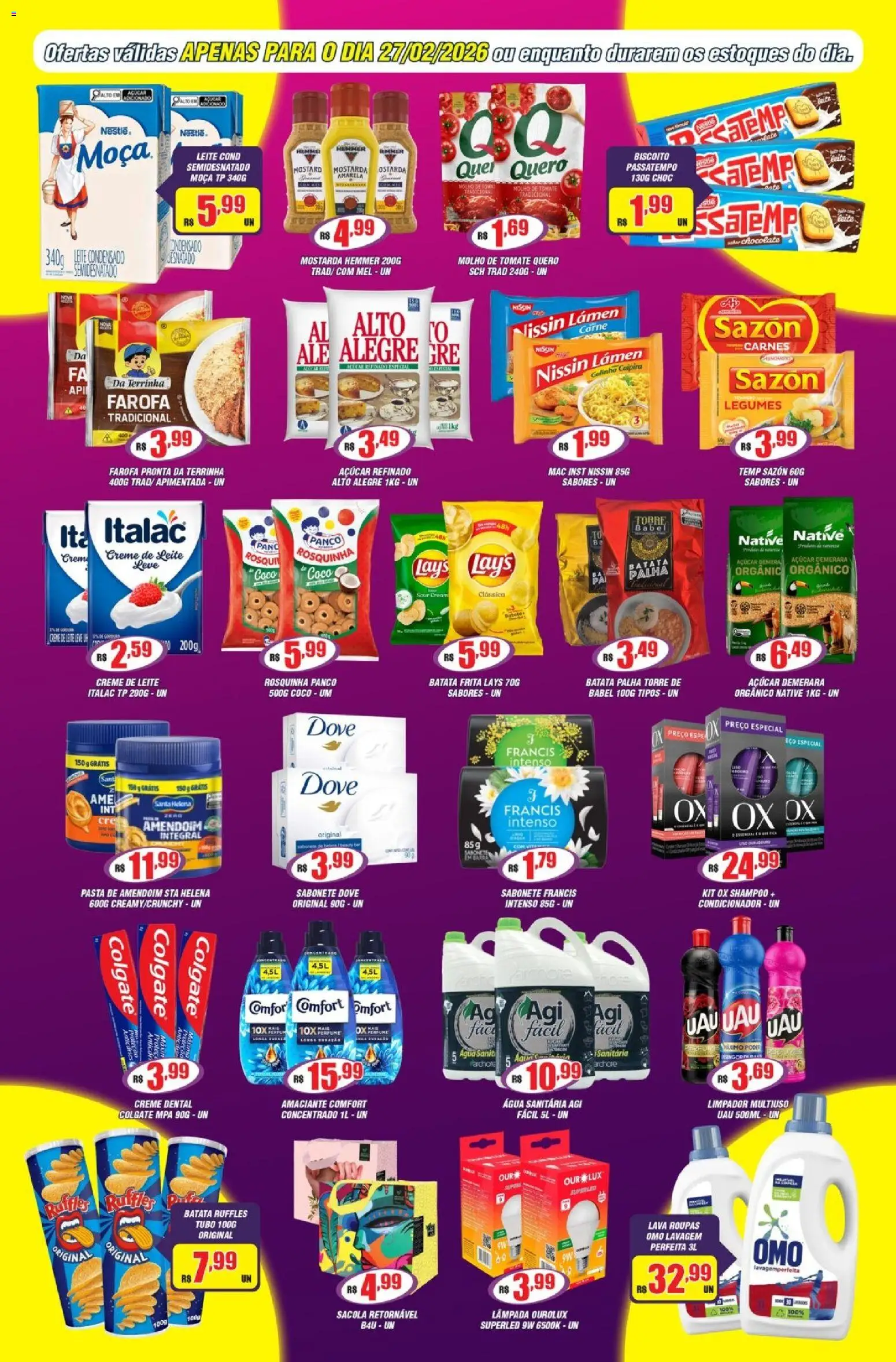 Violeta Supermercados Folheto - válido de 27.02.2026 | Página: 3 | Produtos: Limpador multiuso, Açúcar demerara, Açúcar, Pasta de amendoim