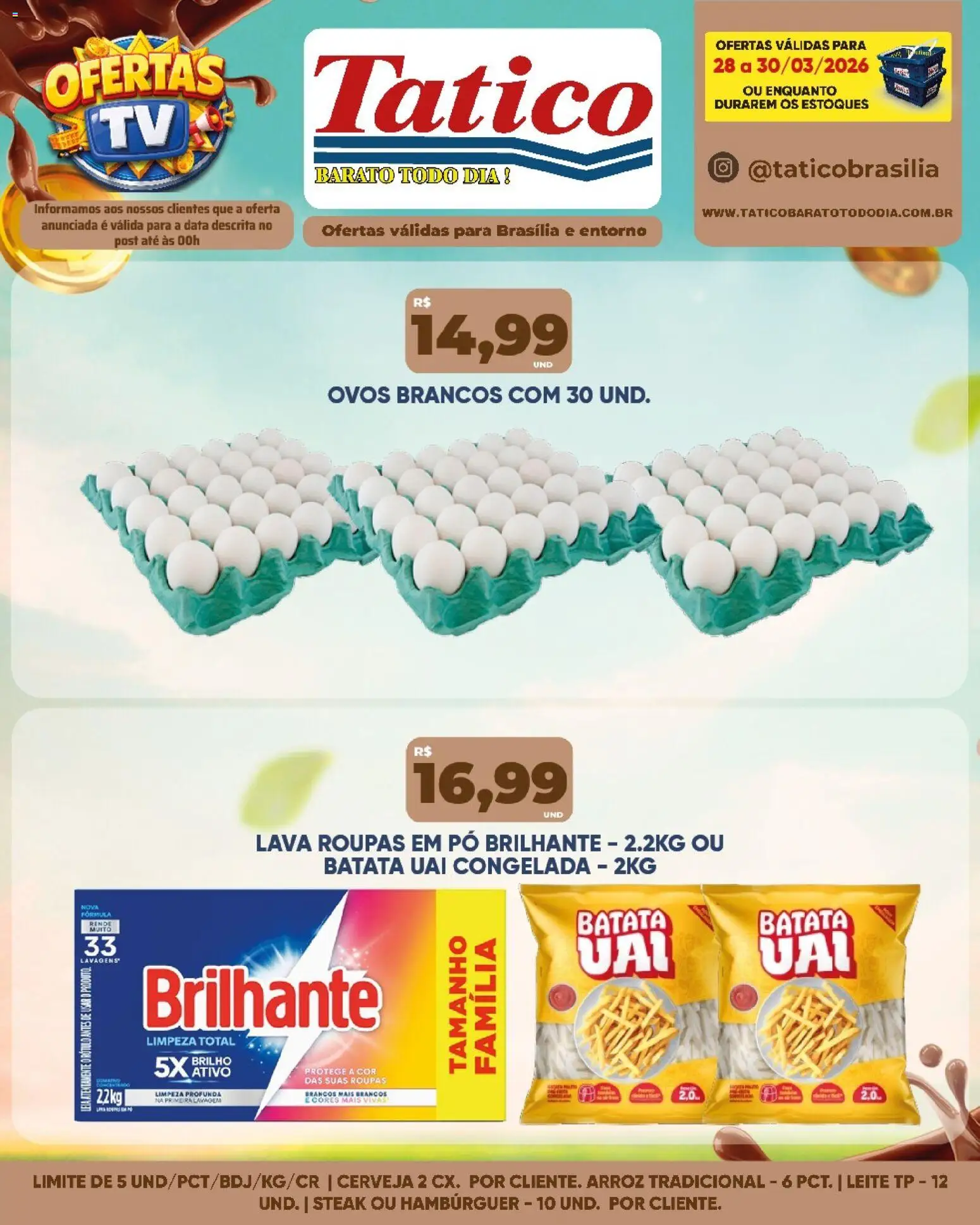 Tatico Folheto - válido de 30.03.2026 | Página: 10 | Produtos: Pó, Ovos, Roupas, Hambúrguer