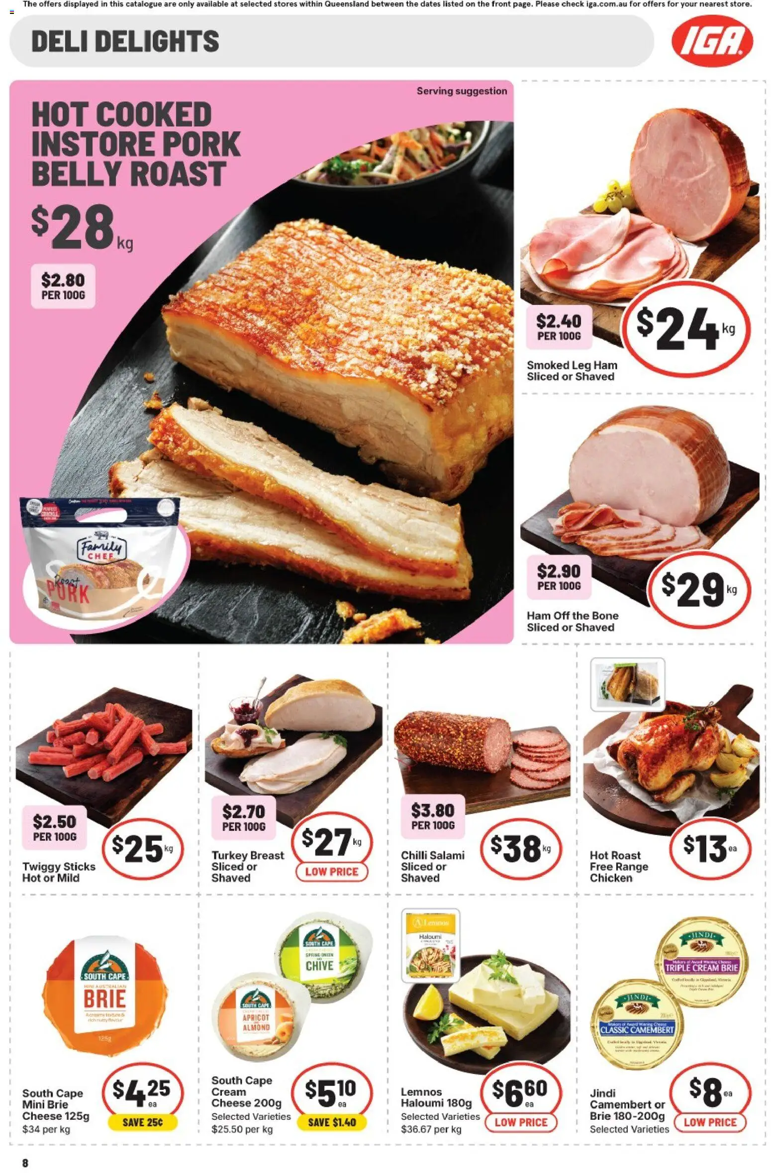 IGA catalogue - valid from 28.01.2026 | Page: 8 | Products: Cheese, Ham, Pork, Chilli