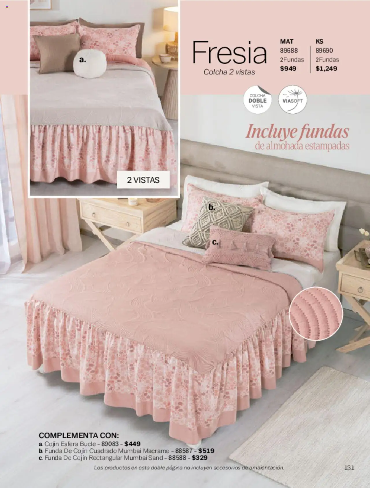 Nuevas ofertas de Vianney válidas en toda la República Mexicana desde el 07.03.2025. ¡Encuentra las mejores ofertas en Vianney catálogo Primavera! | Página: 133 | Productos: Funda, Almohada