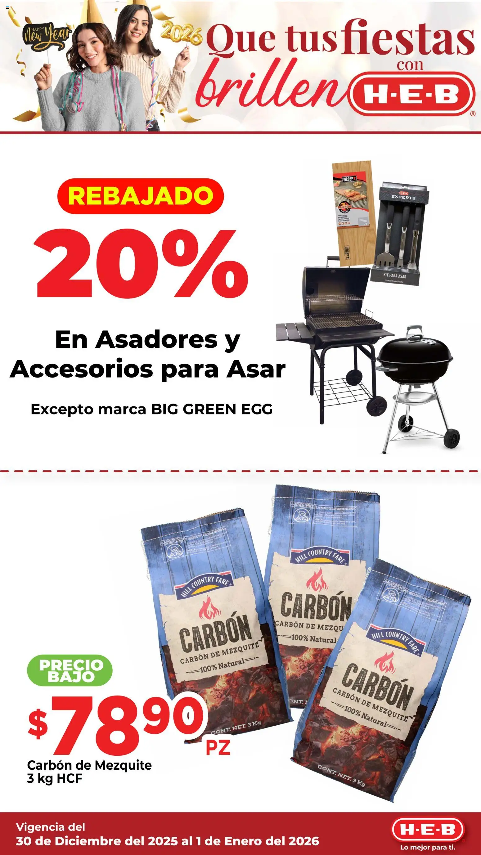 Nuevas ofertas de H-E-B válidas en toda la República Mexicana desde el 30.12.2025. ¡Encuentra las mejores ofertas en H-E-B folleto Que tus fiestas brillen! | Página: 2