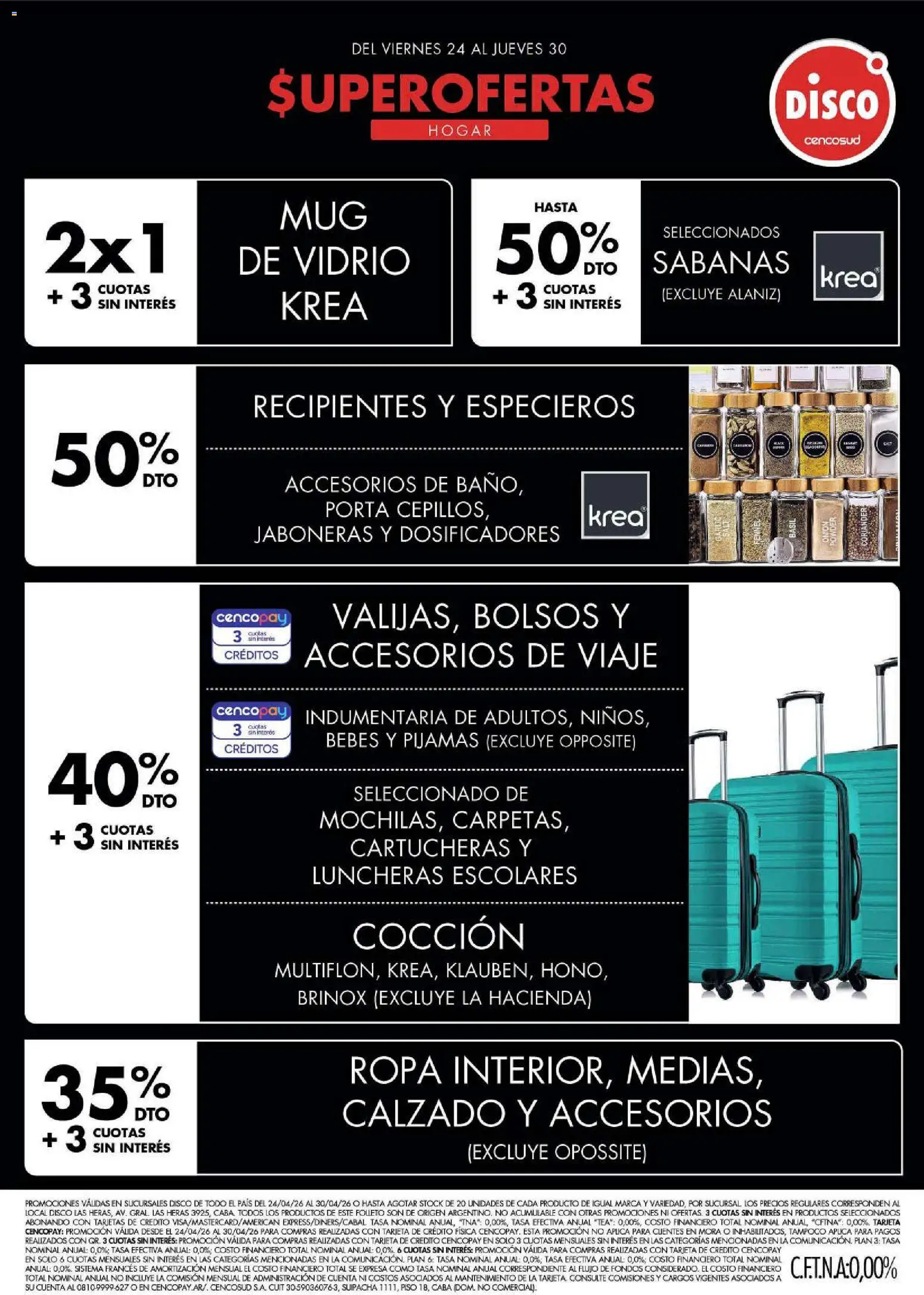 Disco - Ofertas | Electro, T. Libre y más │ válido desde el 23.04.2026 | Página: 2 | Productos: Disco, Sabanas, Ropa