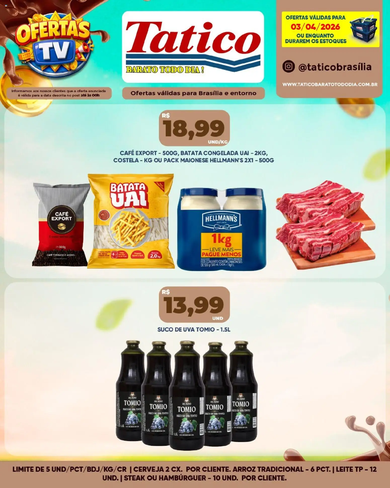 Tatico Folheto - válido de 03.04.2026 | Página: 9 | Produtos: Café, Cerveja, Arroz, Maionese