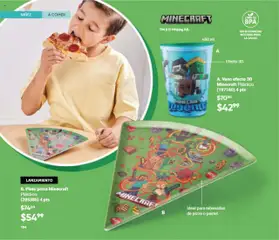 Vista previa de B. Plato pizza Minecraft Plástico., Plato pizza Minecraft Plástico. (205385) 4 pts, nuevo folleto de la tienda, válido en México a partir del 13.09.2025 | Página: 194 | Productos: Pizza