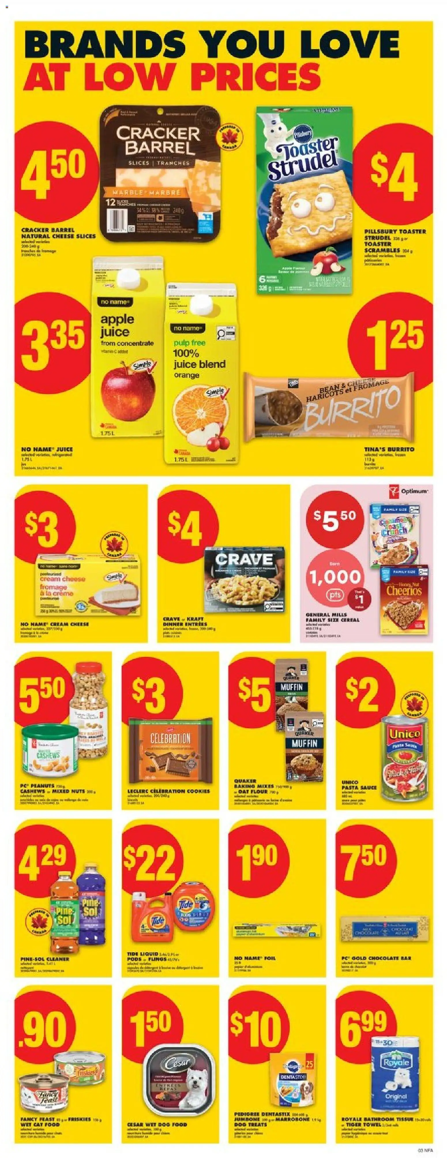No Frills flyer valid from 26.02.2026 | Page: 3 | Products: Pasta, Cookies, Detergent, Chocolate