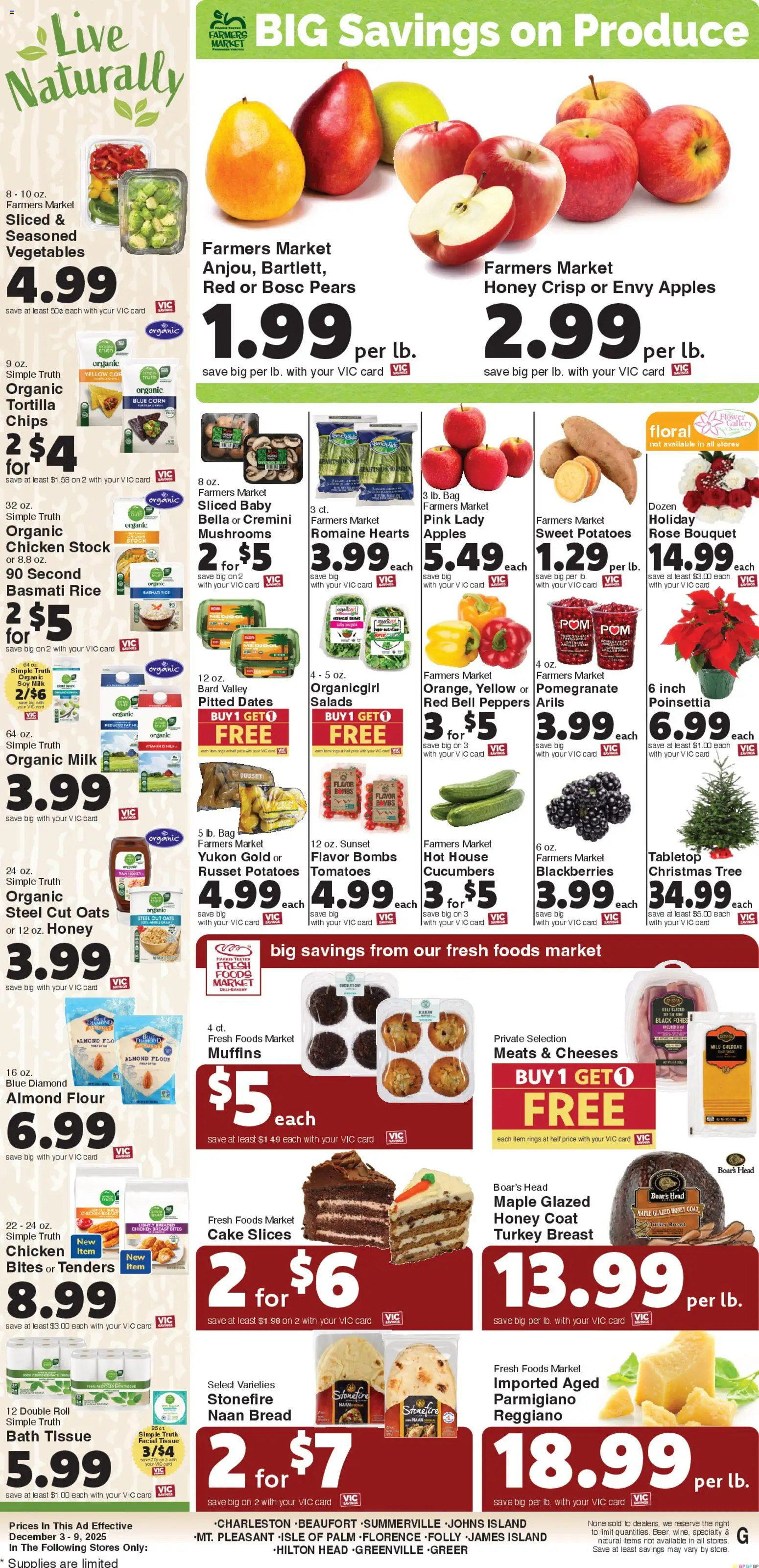 Harris Teeter Weekly Ad - SC - valid from 03.12.2025 | Page: 12 | Products: Rice, Cucumbers, Vegetables, Bag