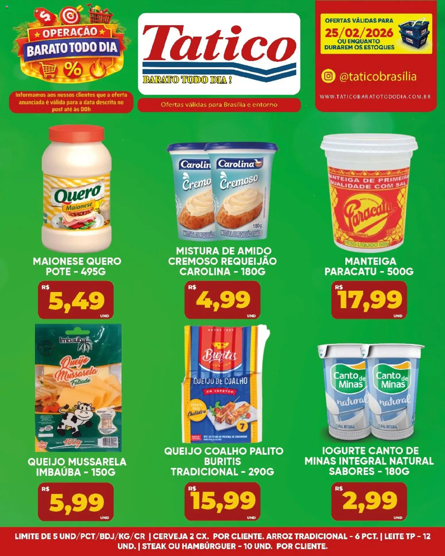 Tatico Folheto - válido de 26.02.2026 | Página: 30 | Produtos: Manteiga, Queijo coalho, Sal, Mussarela