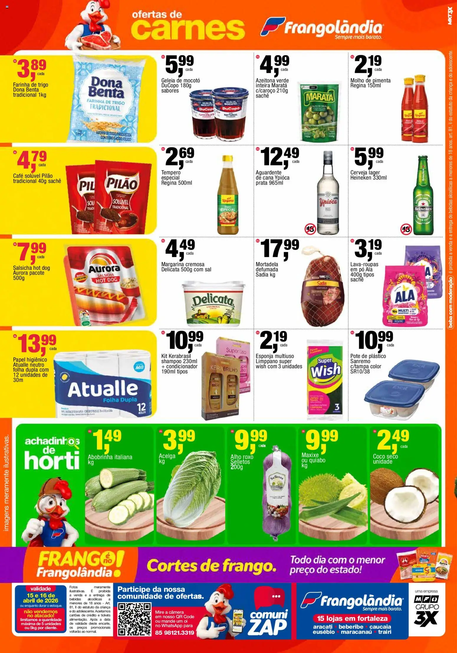 Frangolândia Folheto - válido de 15.04.2026 | Página: 2 | Produtos: Farinha de trigo, Café, Sal, Café solúvel