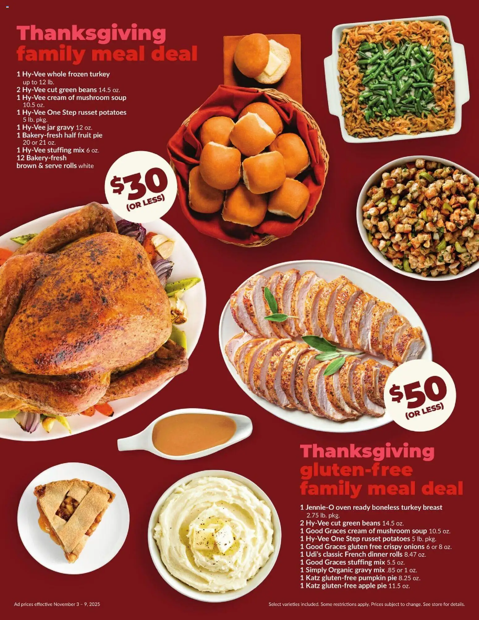 HyVee Weekly Ad - valid from 03.11.2025 | Page: 4 | Products: Potatoes, Pumpkin, Apple Pie, Oven