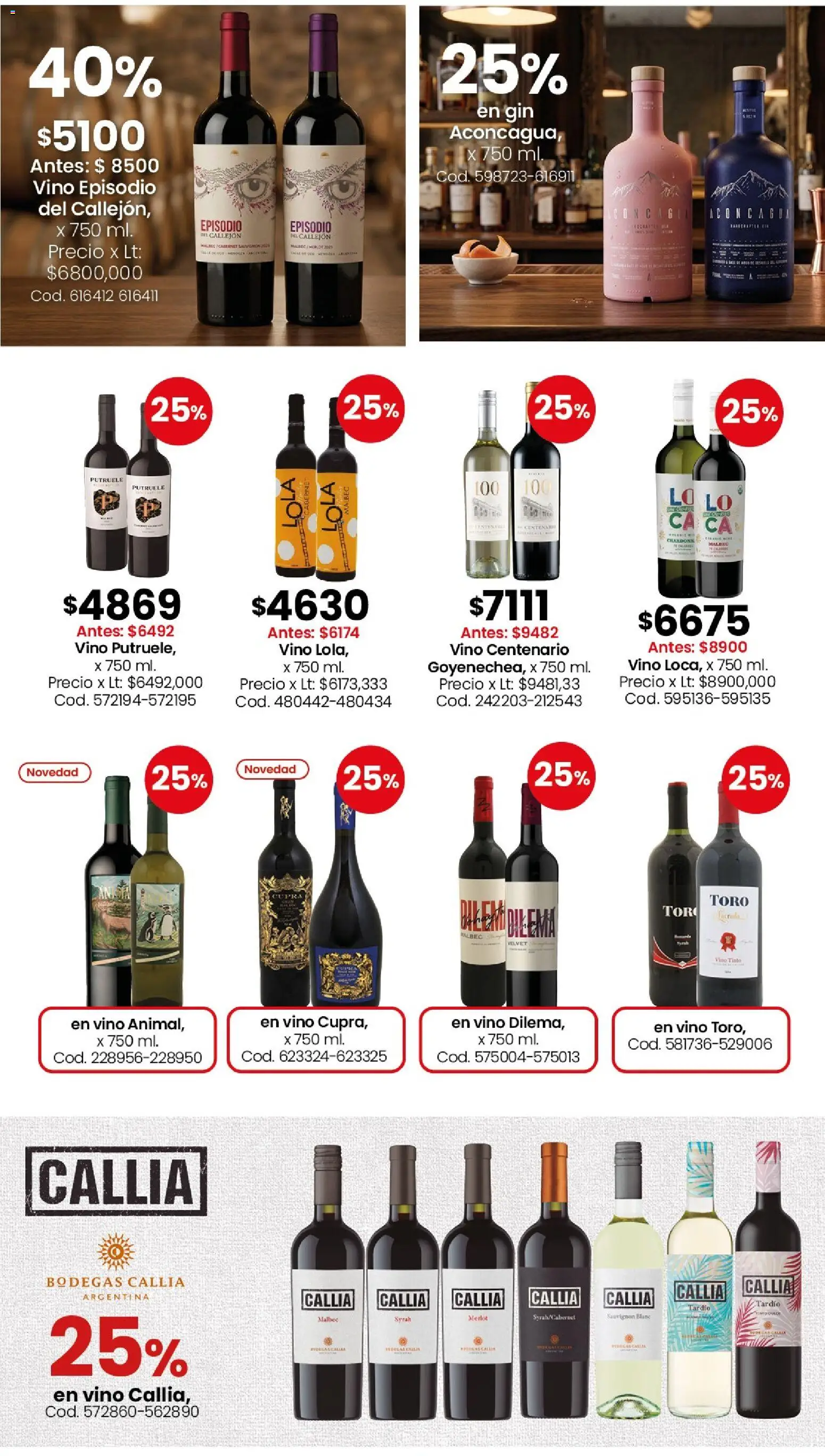 Coto - Ofertas Semanales │ válido desde el 20.04.2026 | Página: 9 | Productos: Gin, Vino