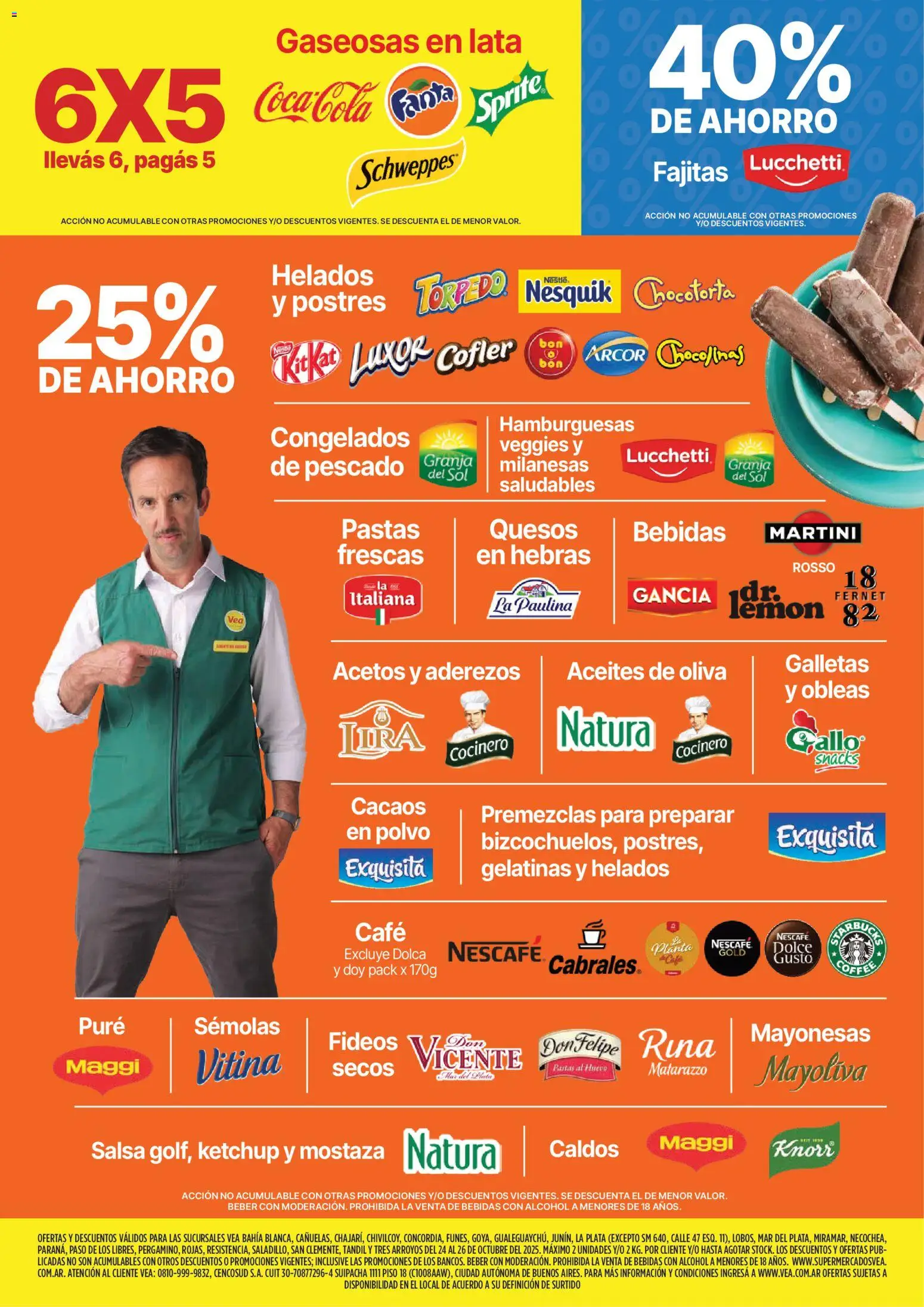 Vea - Ofertas fin de semana │ válido desde el 24.10.2025 | Página: 6 | Productos: Pescado, Ketchup, Huevo, Galletas