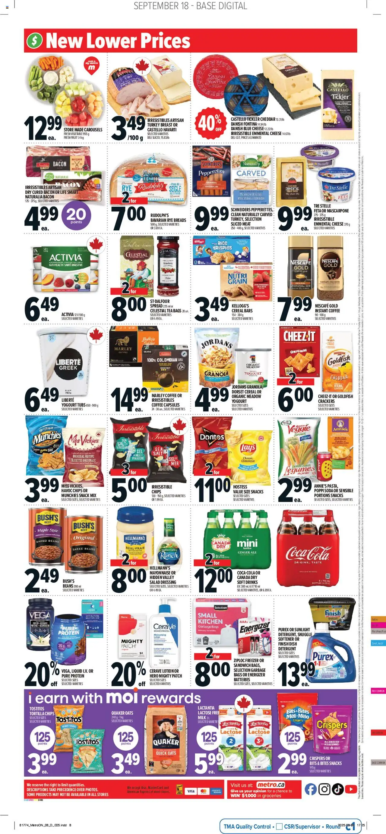 Metro flyer valid from 18.09.2025 | Page: 4 | Products: Tea, Salad, Freezer, Cheese