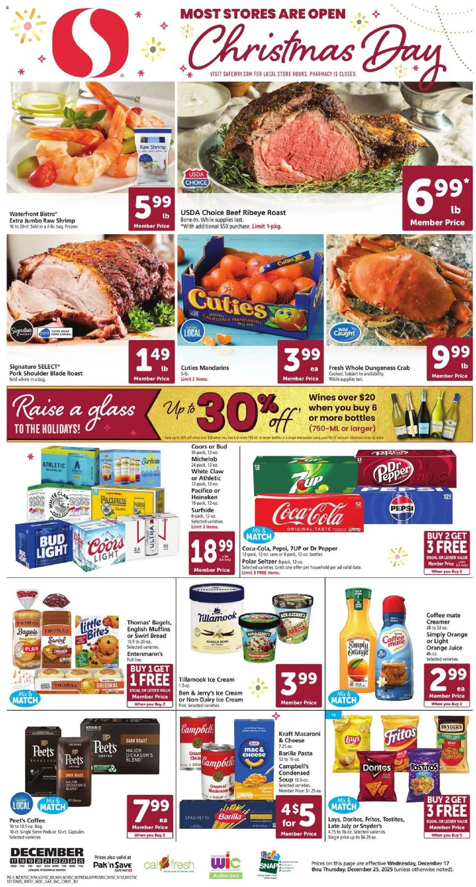 Safeway Weekly Ad - valid from 17.12.2025 | Page: 3 | Products: Coffee, Juice, Beef, Pepper