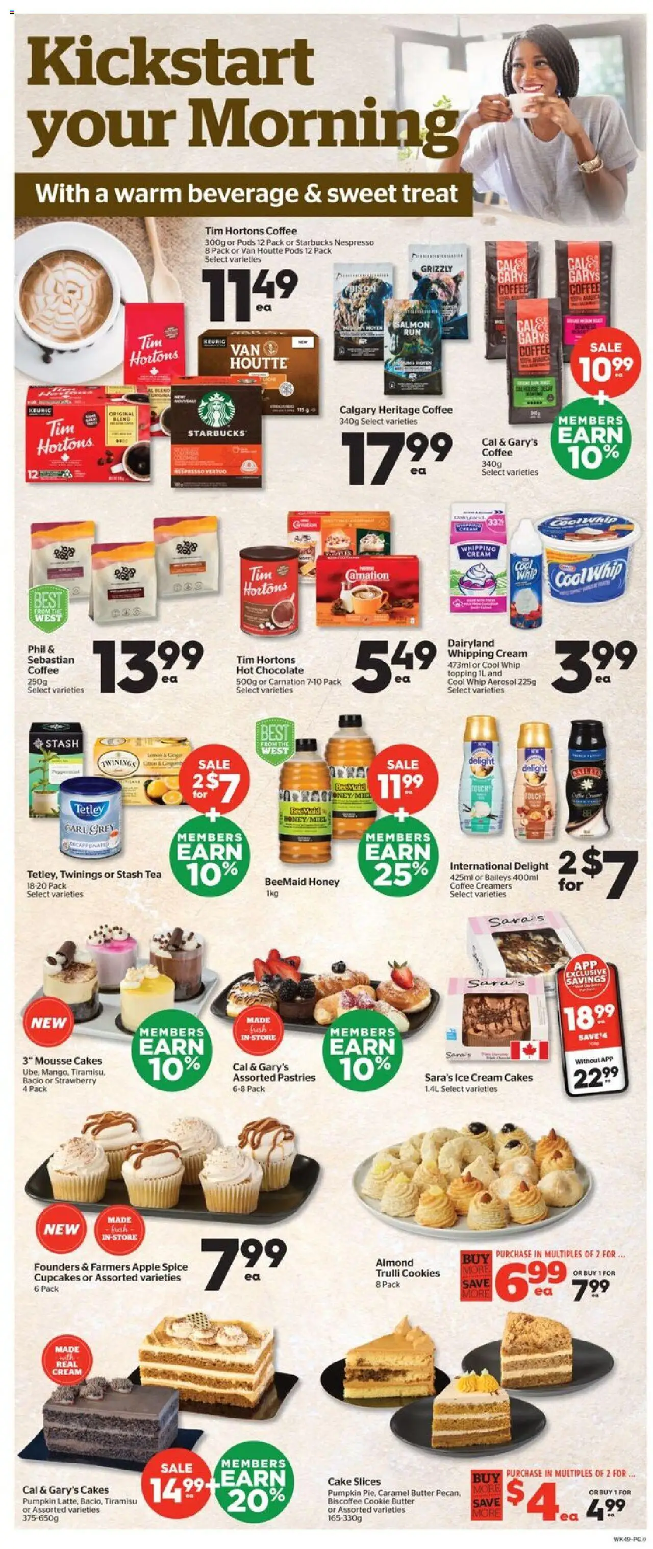 Calgary Co-op flyer valid from 09.10.2025 | Page: 9 | Products: Cream, Cookies, Coffee, Pumpkin