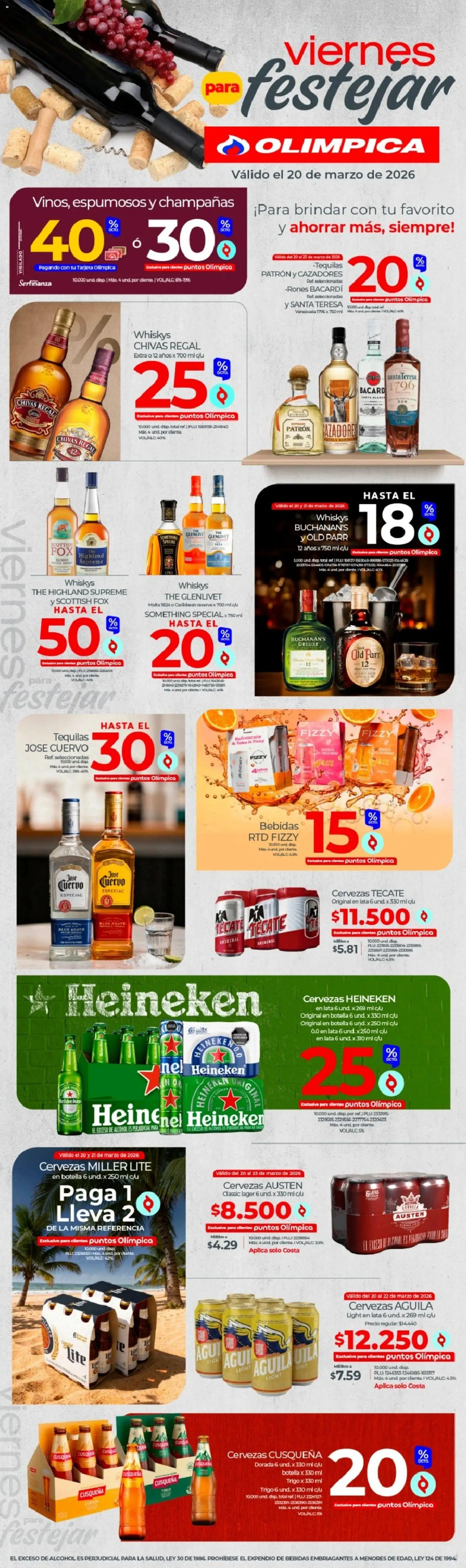 Olímpica revista - valida desde el 20.03.2026 | Página: 1 | Productos: Botella, Corta uñas, Tintura