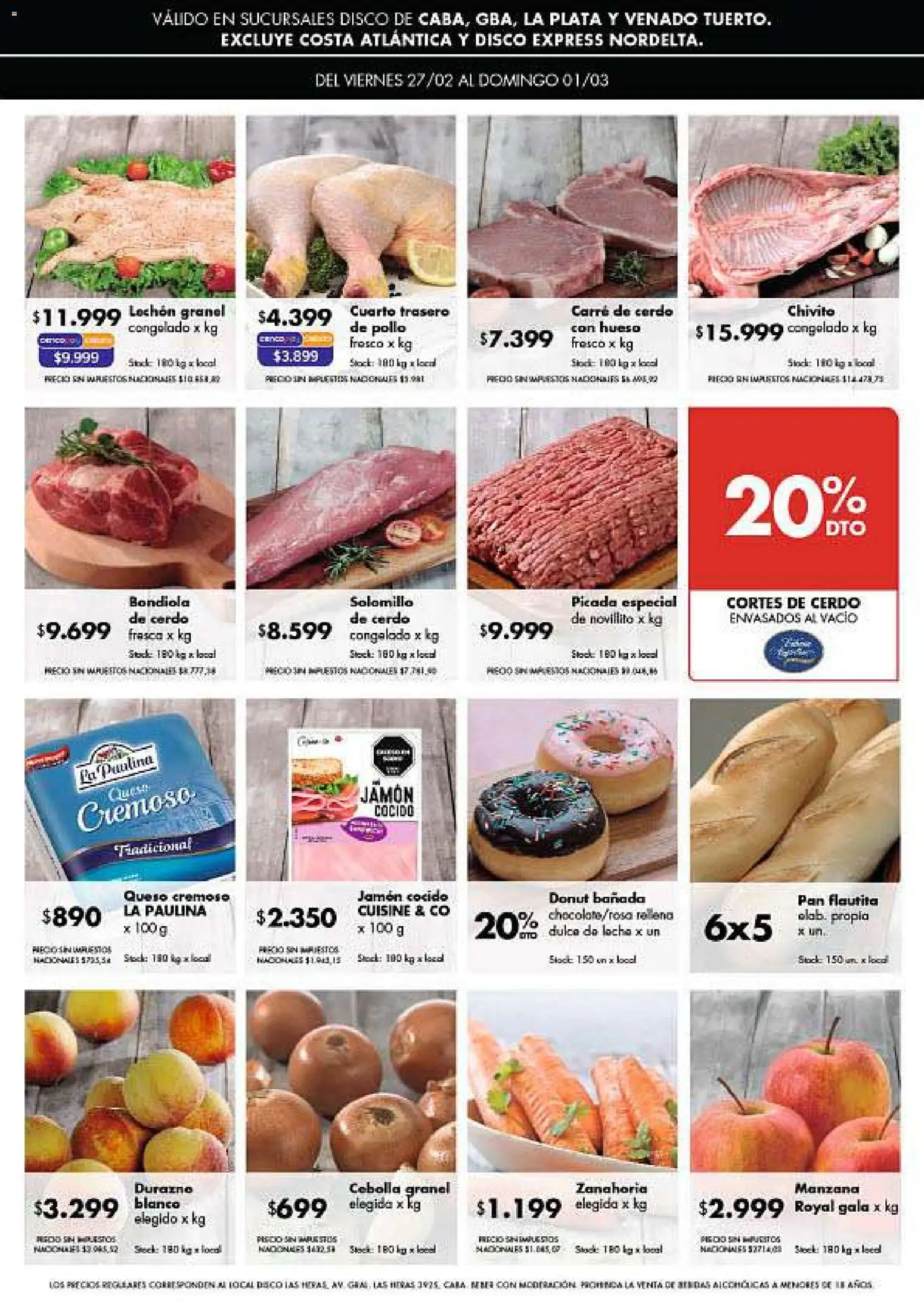 Disco - Ofertas | Bs. As. y Santa Fé │ válido desde el 26.02.2026 | Página: 7 | Productos: Disco, Cebolla, Manzana, Zanahoria