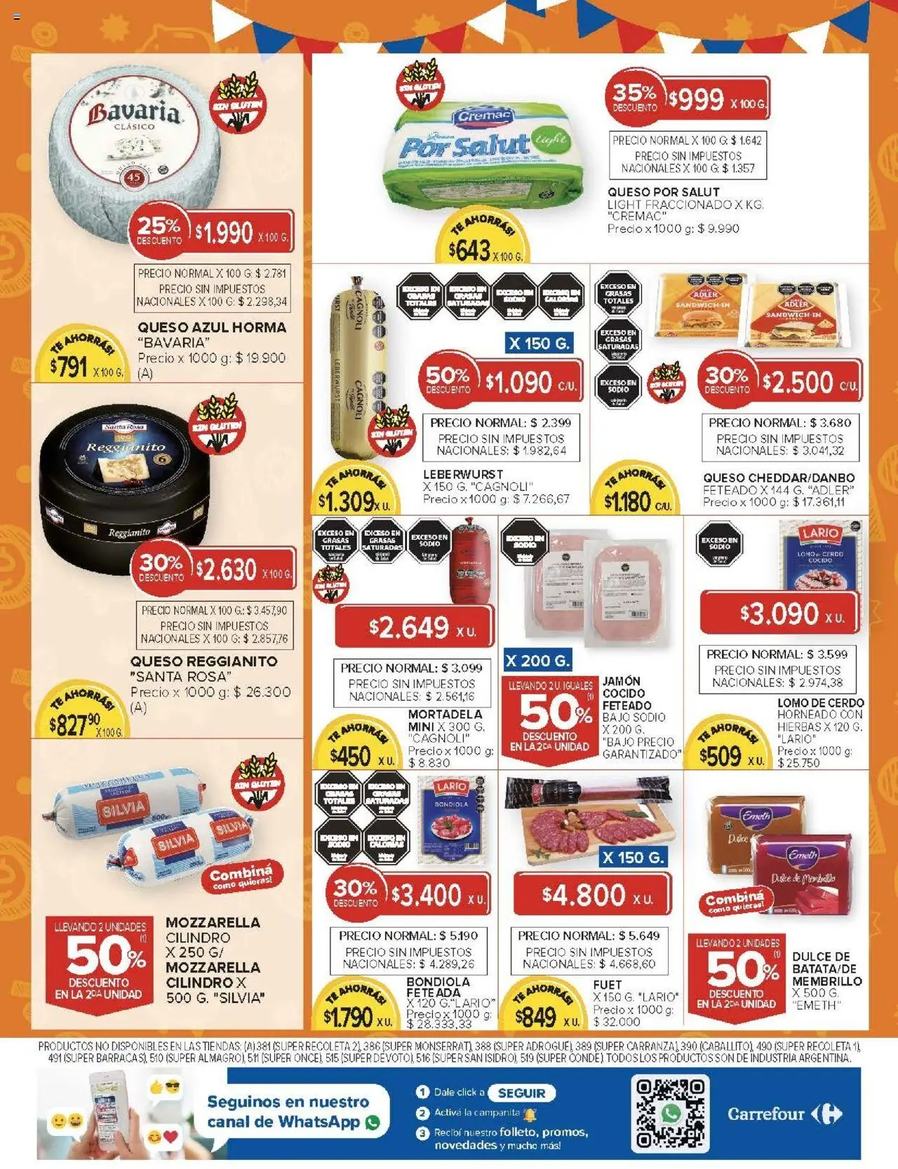 Carrefour ofertas │ válido desde el 24.06.2025 | Página: 35 | Productos: Mortadela, Queso, Jamón, Té