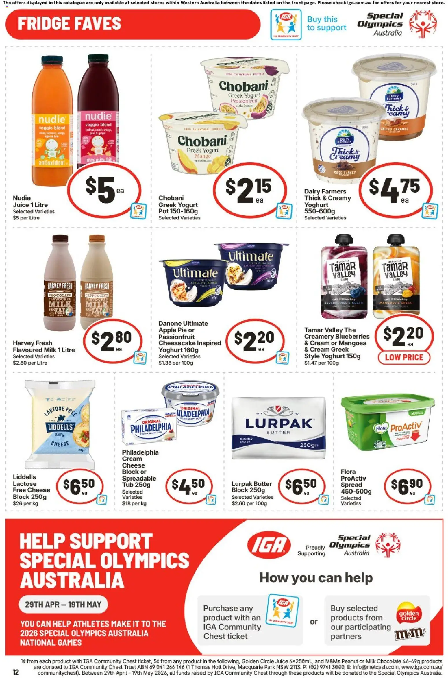 IGA catalogue - valid from 29.04.2026 | Page: 12 | Products: Pot, Chocolate, Juice, Fridge