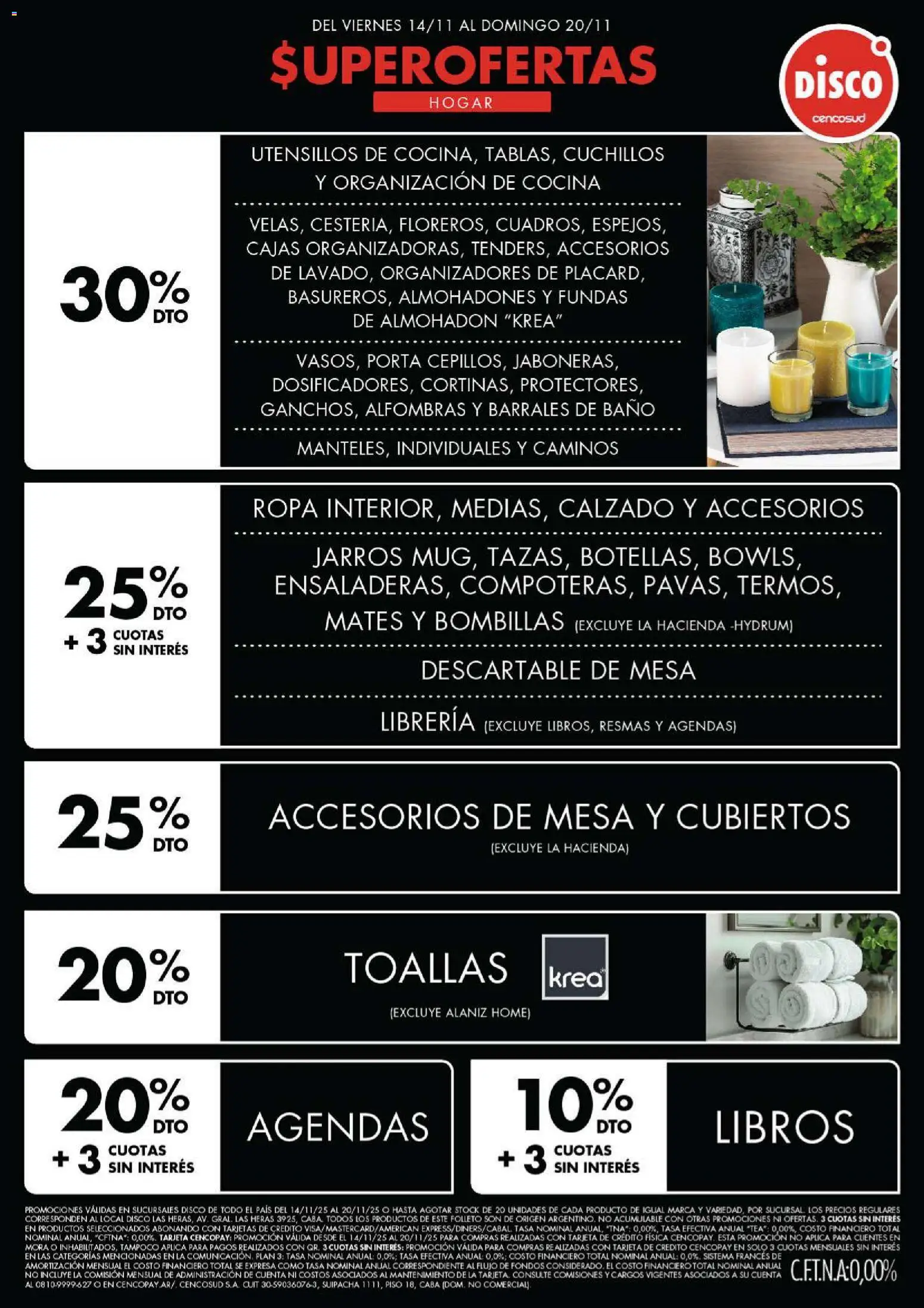 Disco - Ofertas | Electro, T. Libre y más │ válido desde el 13.11.2025 | Página: 3 | Productos: Disco, Almohadon, Mesa, Baño