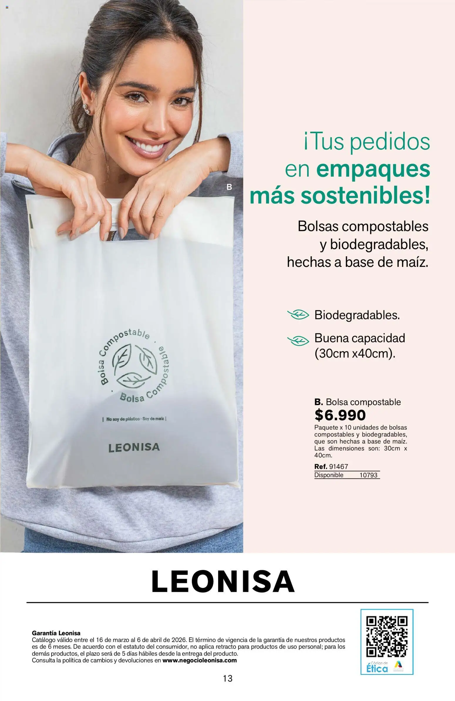 Leonisa revista - valida desde el 16.03.2026 | Página: 13 | Productos: Bolsa, Maiz