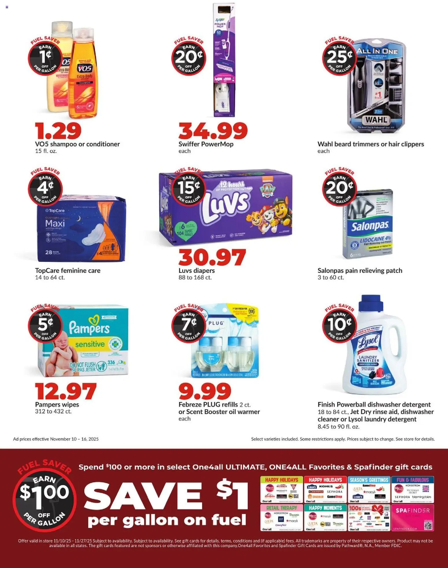 HyVee Weekly Ad - valid from 10.11.2025 | Page: 15 | Products: Wc, Shampoo, Conditioner, Detergent