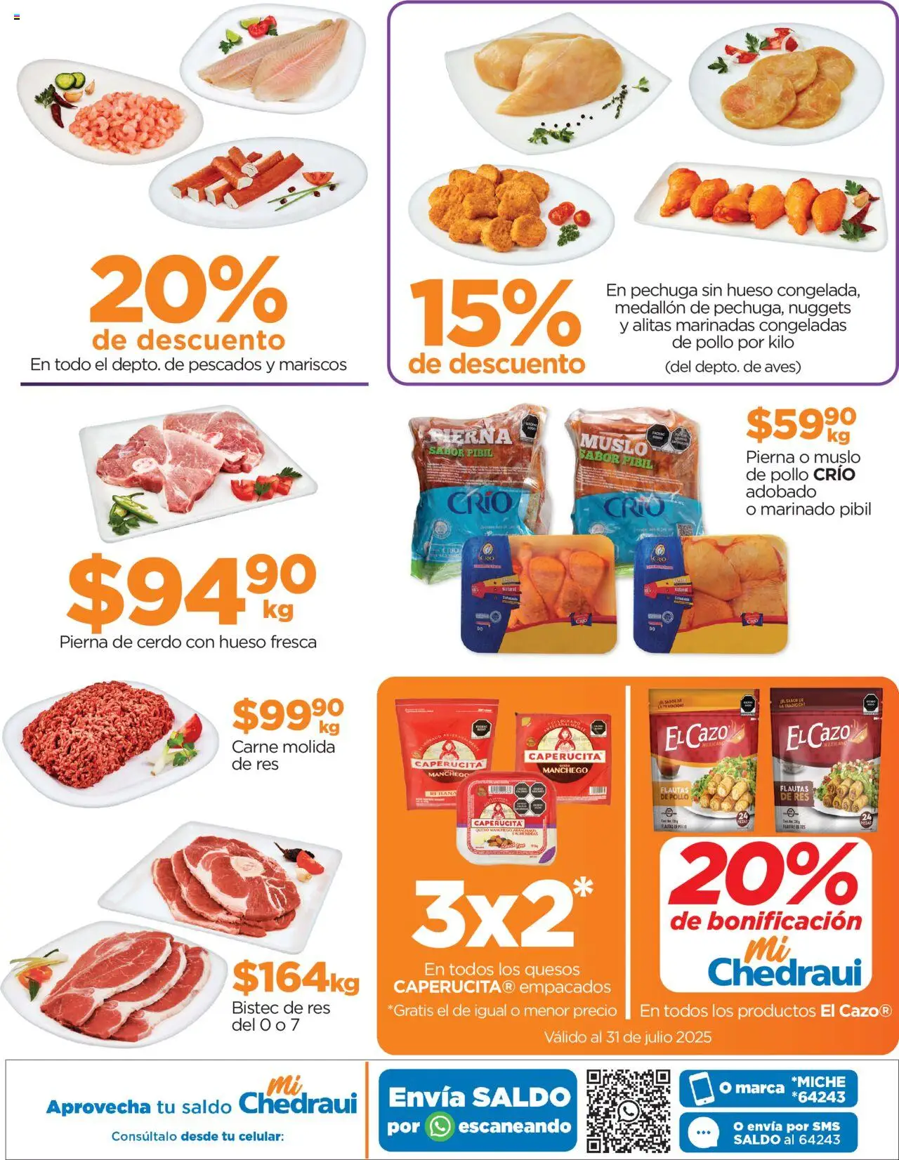 Nuevas ofertas de Chedraui válidas en toda la República Mexicana desde el 29.07.2025. ¡Encuentra las mejores ofertas en Chedraui - Folleto Apertura Súper Chedraui Champotón! | Página: 2 | Productos: Pollo, Cerdo, Res