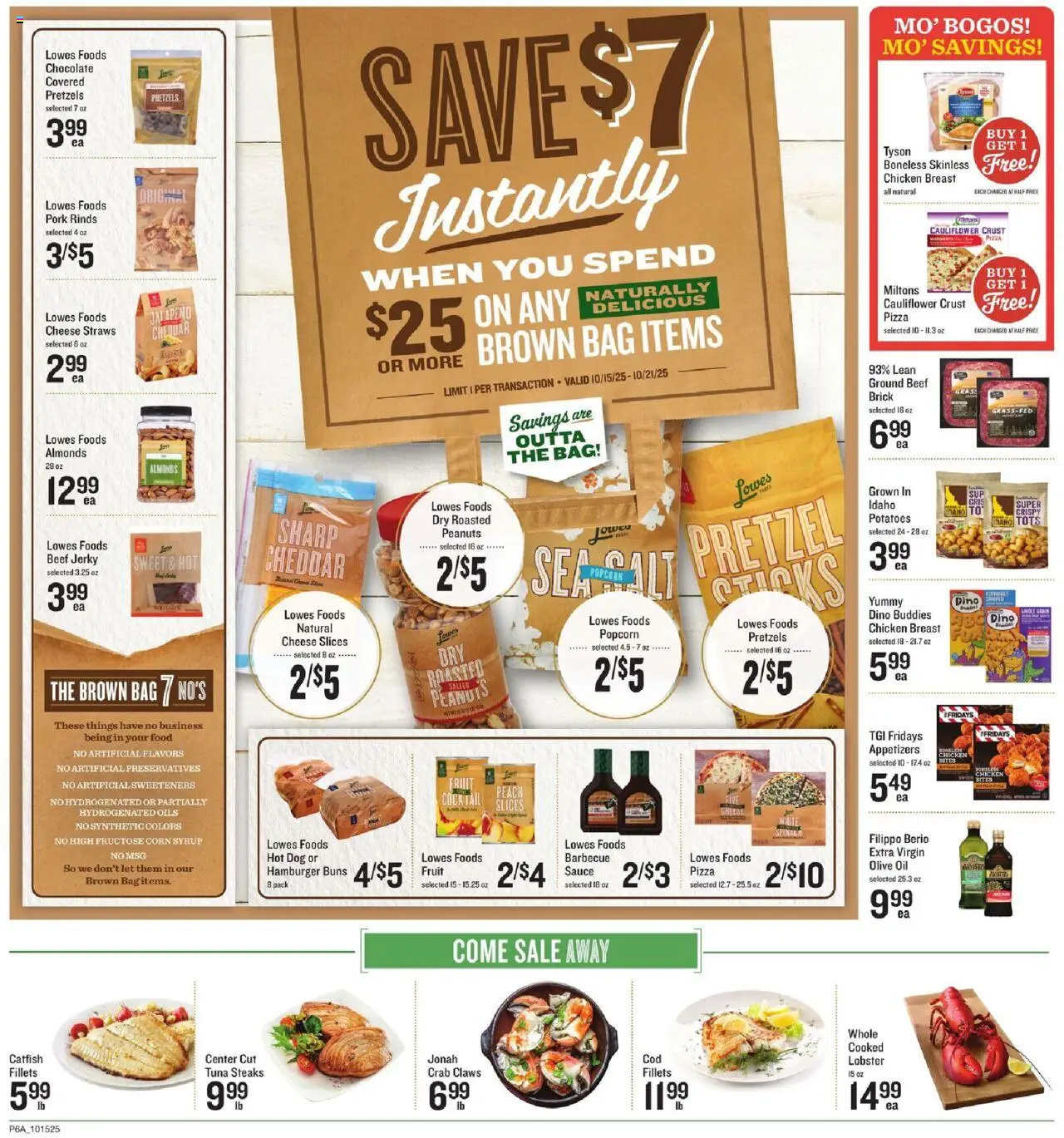 Lowes Foods Weekly Ad - NC - valid from 15.10.2025 | Page: 11 | Products: Corn, Chocolate, Peach, Cauliflower