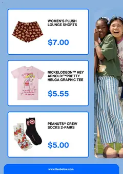 Five Below Weekly Ad - valid from 03.08.2025 | Page: 2 | Products: Shorts, Socks
