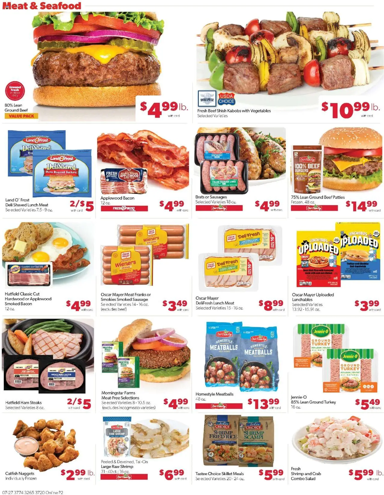 Family Fare Weekly Ad - IA - valid from 25.07.2025 | Page: 8 | Products: Pork, Rice, Salad, Seafood