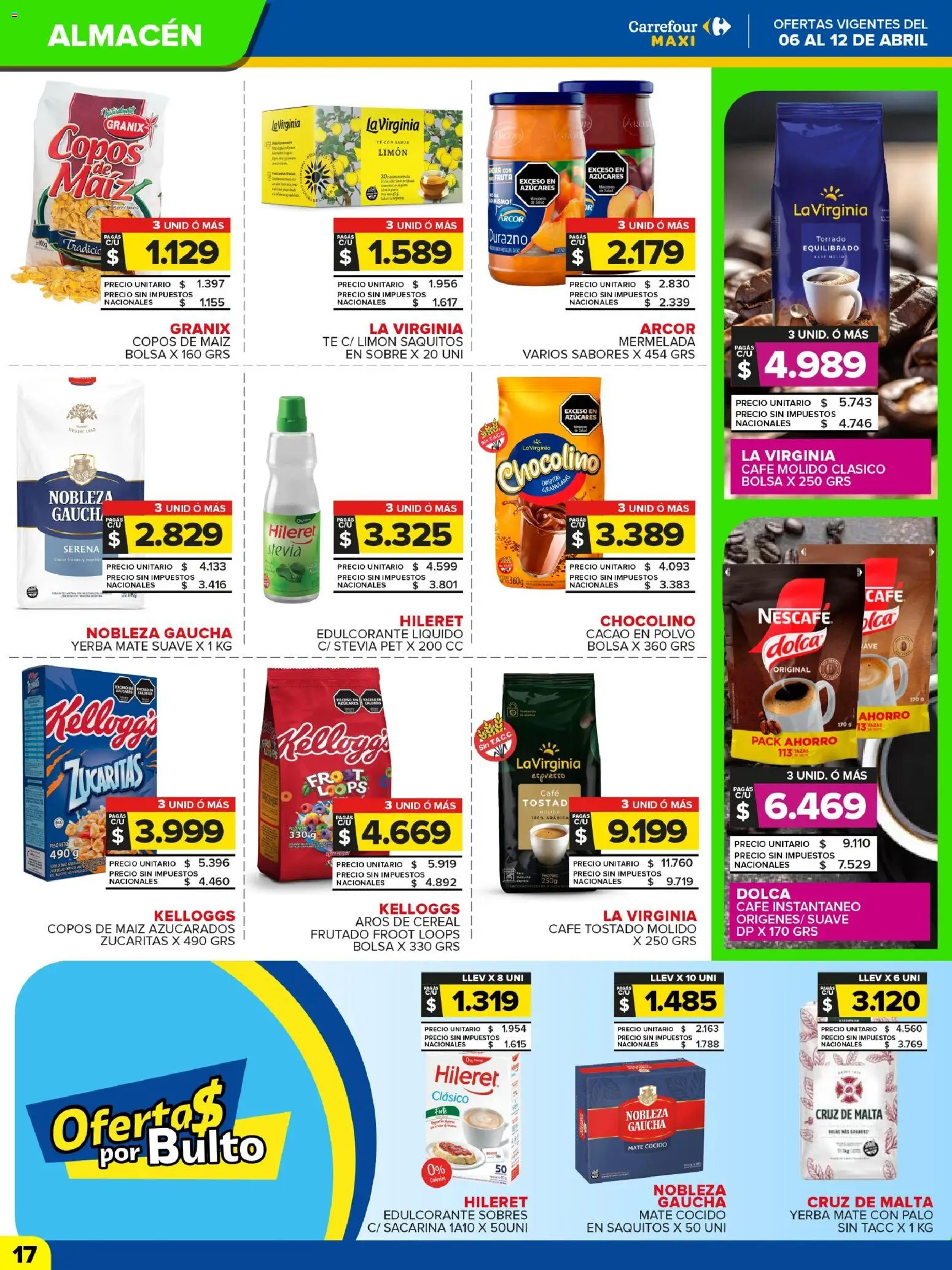 Carrefour Maxi catálogo │ válido desde el 06.04.2026 | Página: 17 | Productos: Edulcorante, Maiz, Té, Cacao
