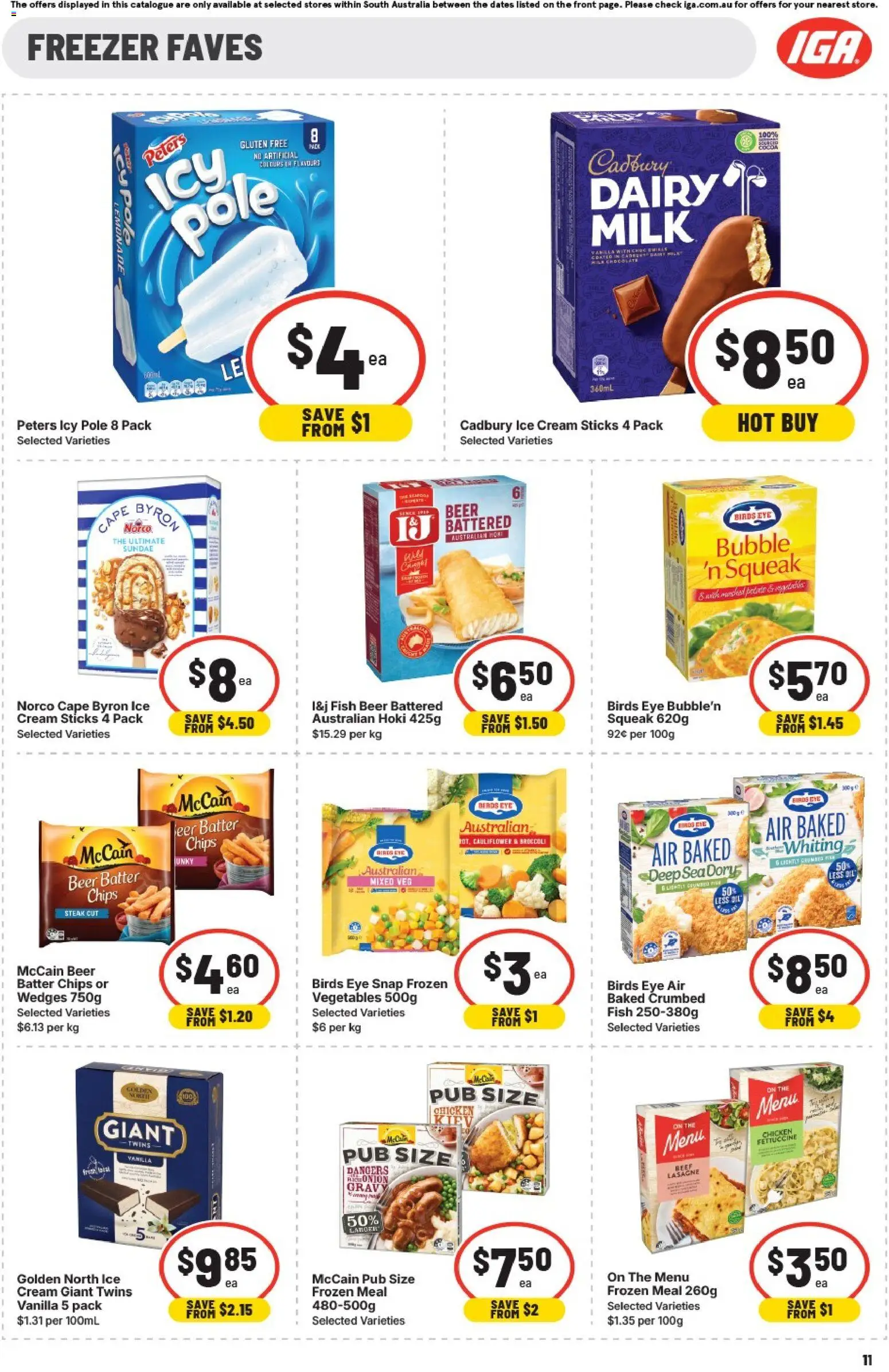 IGA catalogue - valid from 31.12.2025 | Page: 11 | Products: Crackers, Sour cream, Cream, Lemon