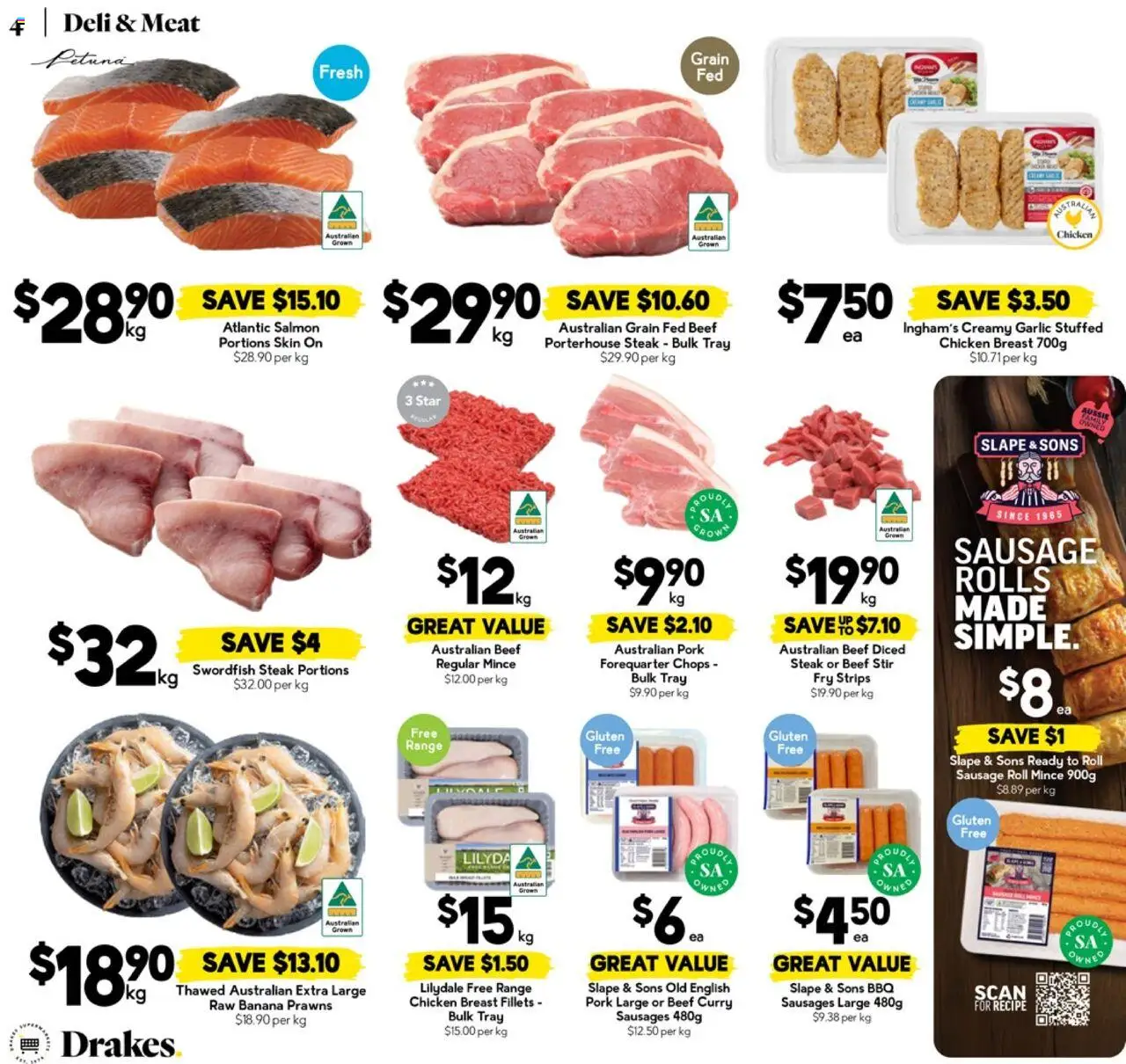 Drakes catalogue - valid from 20.08.2025 | Page: 4 | Products: Curry, Pork, Steak, Garlic