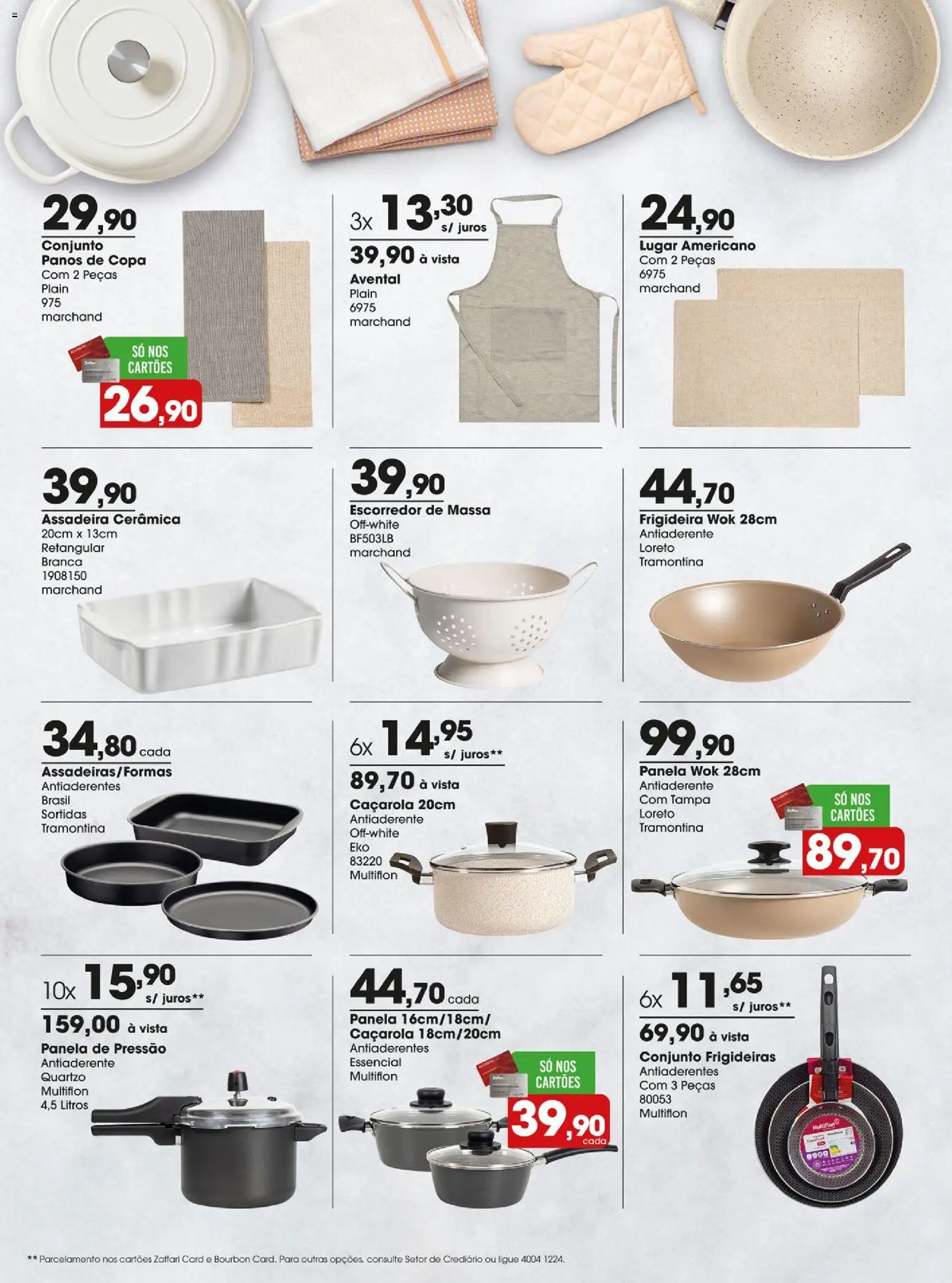 Zaffari Folheto - válido de 02.04.2026 | Página: 6 | Produtos: Caçarola, Panela de pressão, Avental, Bourbon