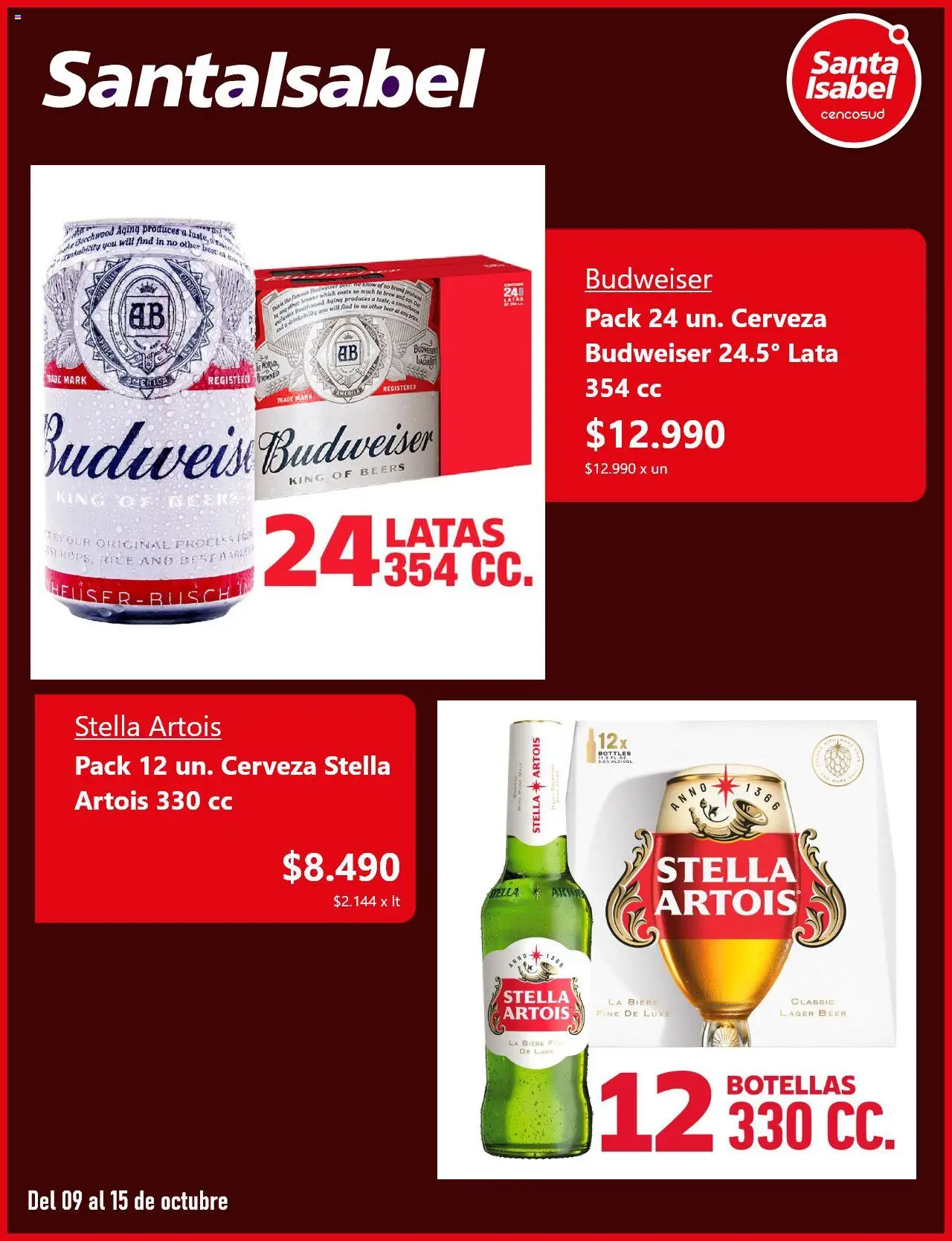 Santa Isabel ofertas  │ válido desde el 09.10.2025 | Página: 5 | Productos: Cerveza, Té