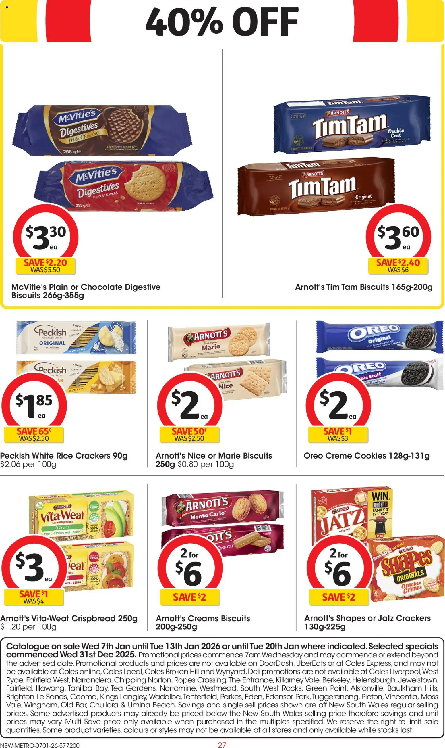Coles catalogue - valid from 07.01.2026 | Page: 27 | Products: Milk, Tea, Cream, Oven