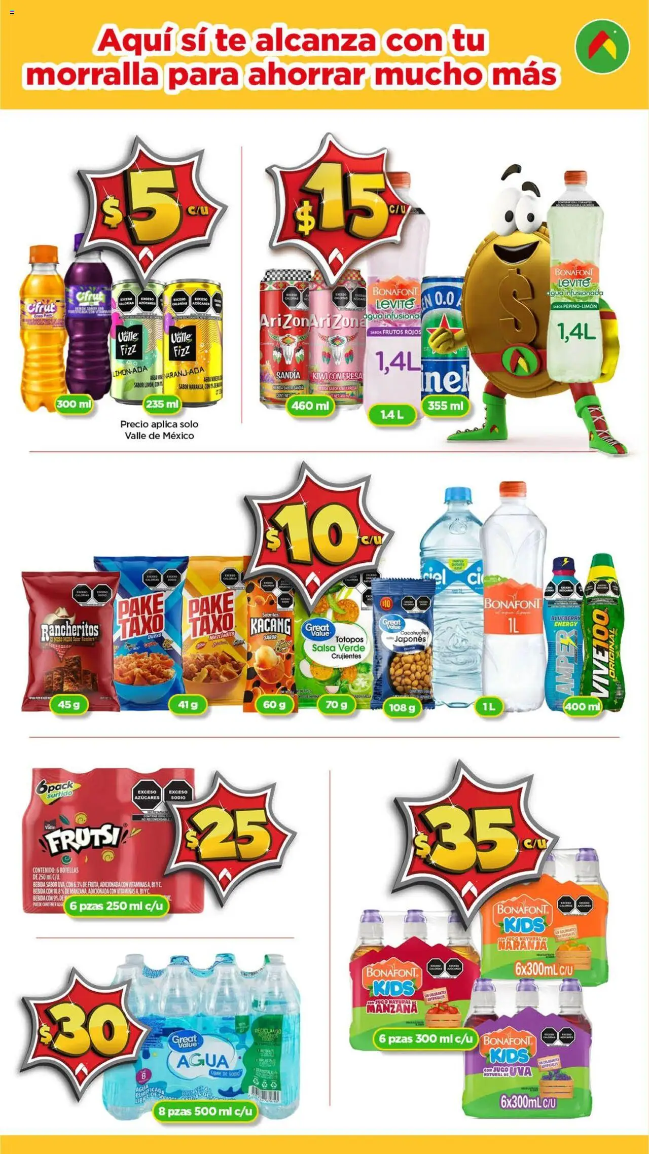 Nuevas ofertas de Bodega Aurrerá válidas en toda la República Mexicana desde el 31.07.2025. ¡Encuentra las mejores ofertas en Bodega Aurrerá - Folleto Aquí si te Alcanza Morralla ! | Página: 8 | Productos: Sandía, Jugo, Vitaminas, Té