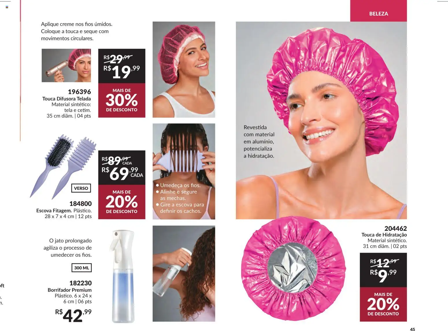 Avon Folheto - válido de 15.01.2026 | Página: 45 | Produtos: Touca, Escova, Tela, Creme