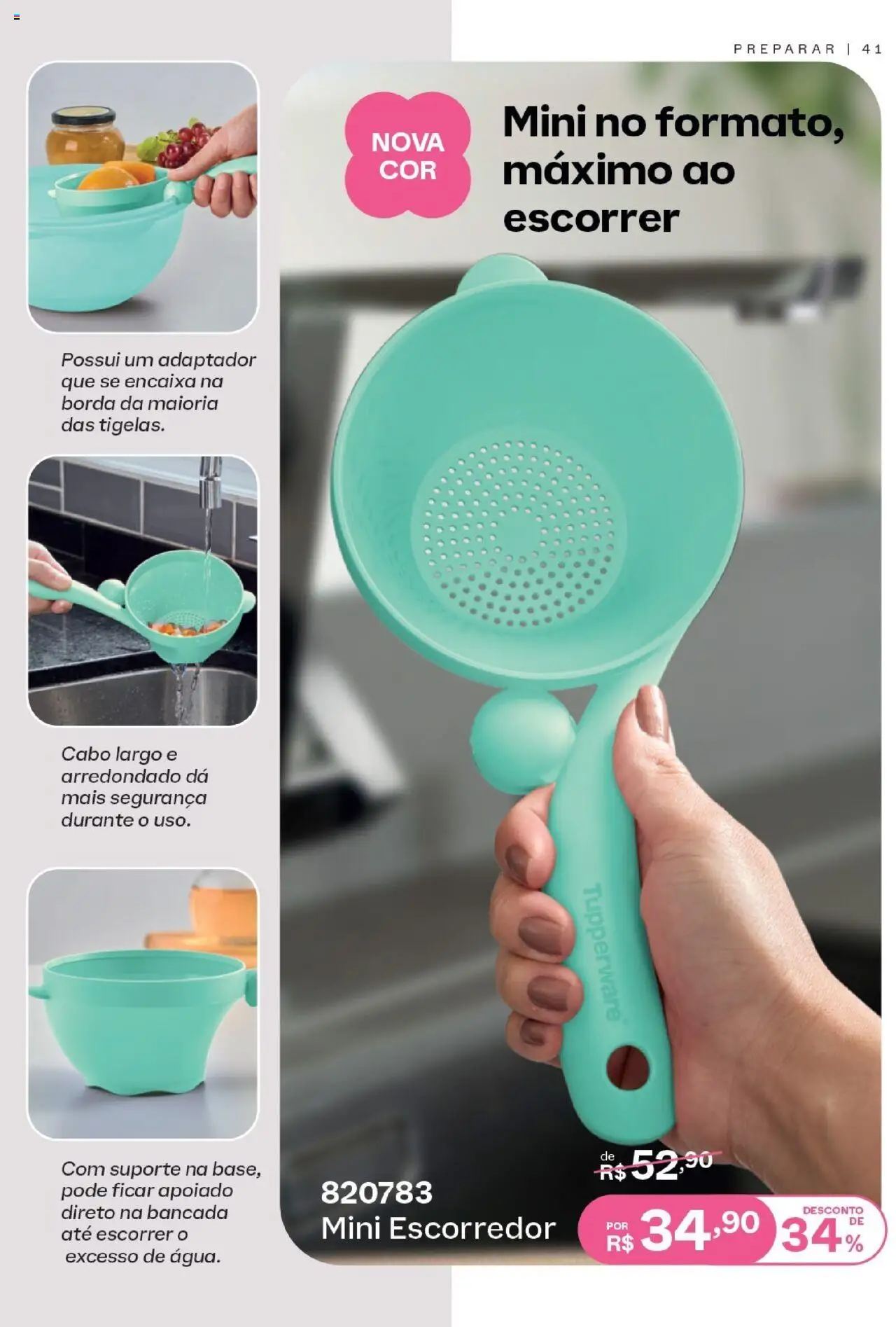 Tupperware Folheto - válido de 01.10.2025 | Página: 41 | Produtos: Bancada, Escorredor, Cabo, Adaptador