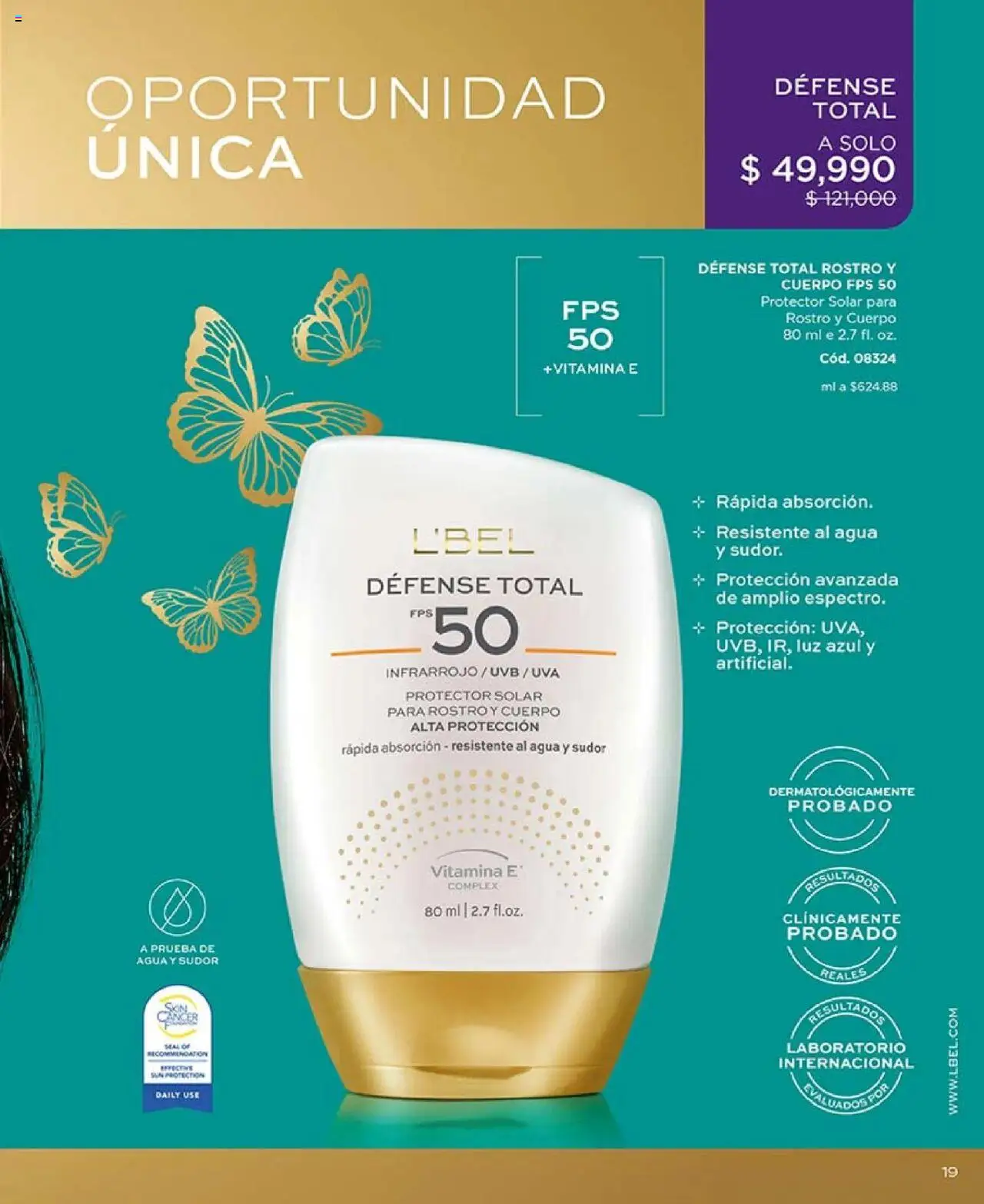L'Bel revista - valida desde el 16.06.2025 | Página: 19 | Productos: Agua, Protector solar