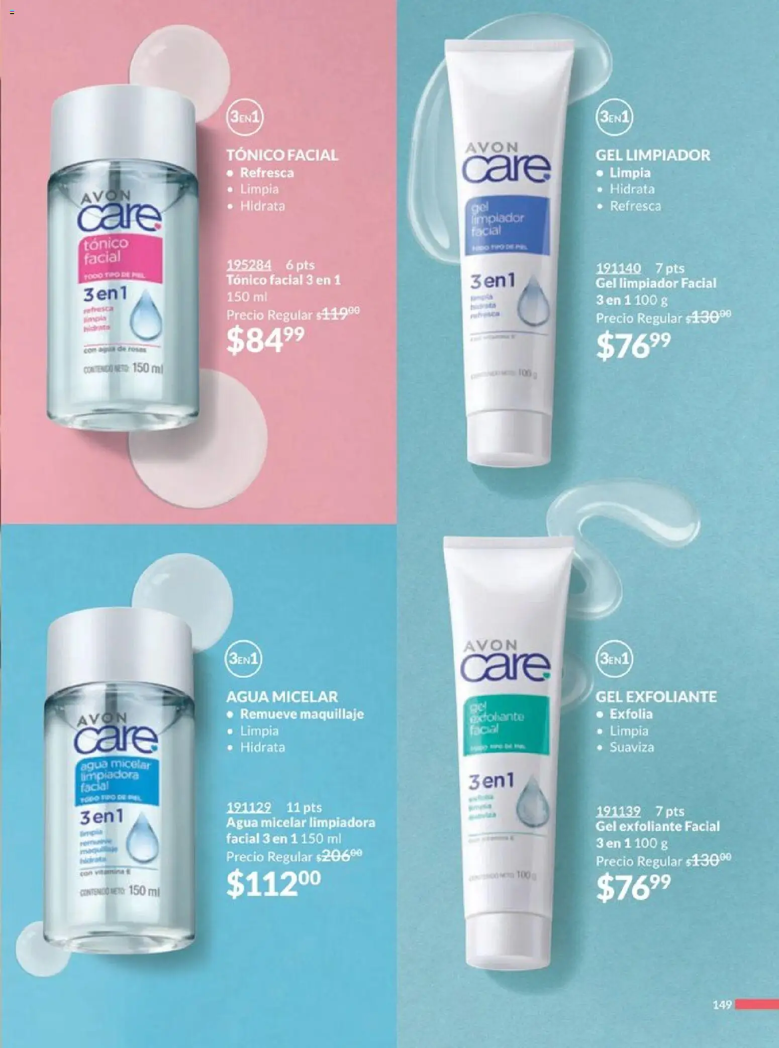 Nuevas ofertas de AVON válidas en toda la República Mexicana desde el 20.12.2025. ¡Encuentra las mejores ofertas en AVON campaña 1 2026! | Página: 156 | Productos: Agua, Limpiador, Maquillaje, Agua micelar