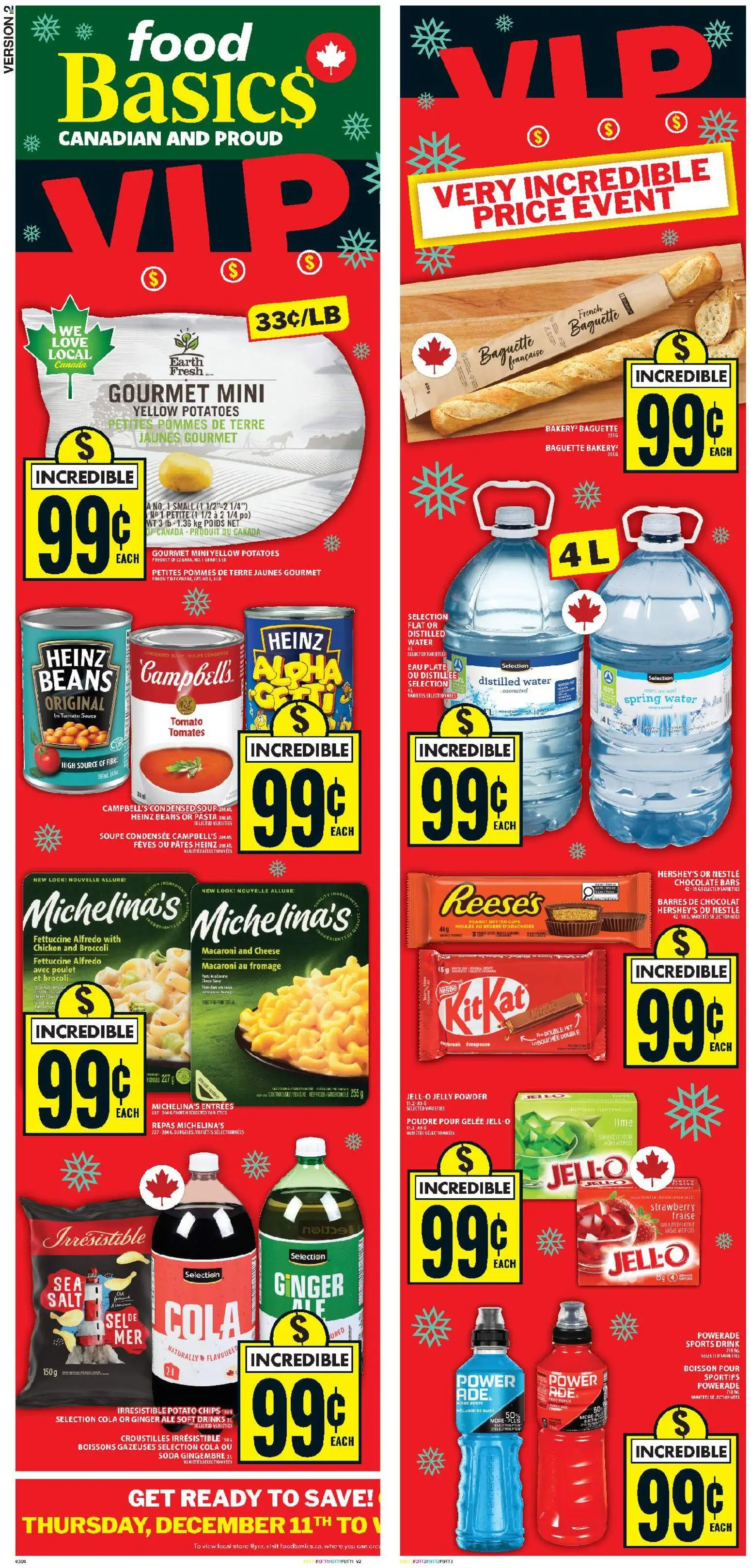 Food Basics flyer valid from 11.12.2025 | Page: 2 | Products: Pasta, Chips, Powder, Chicken