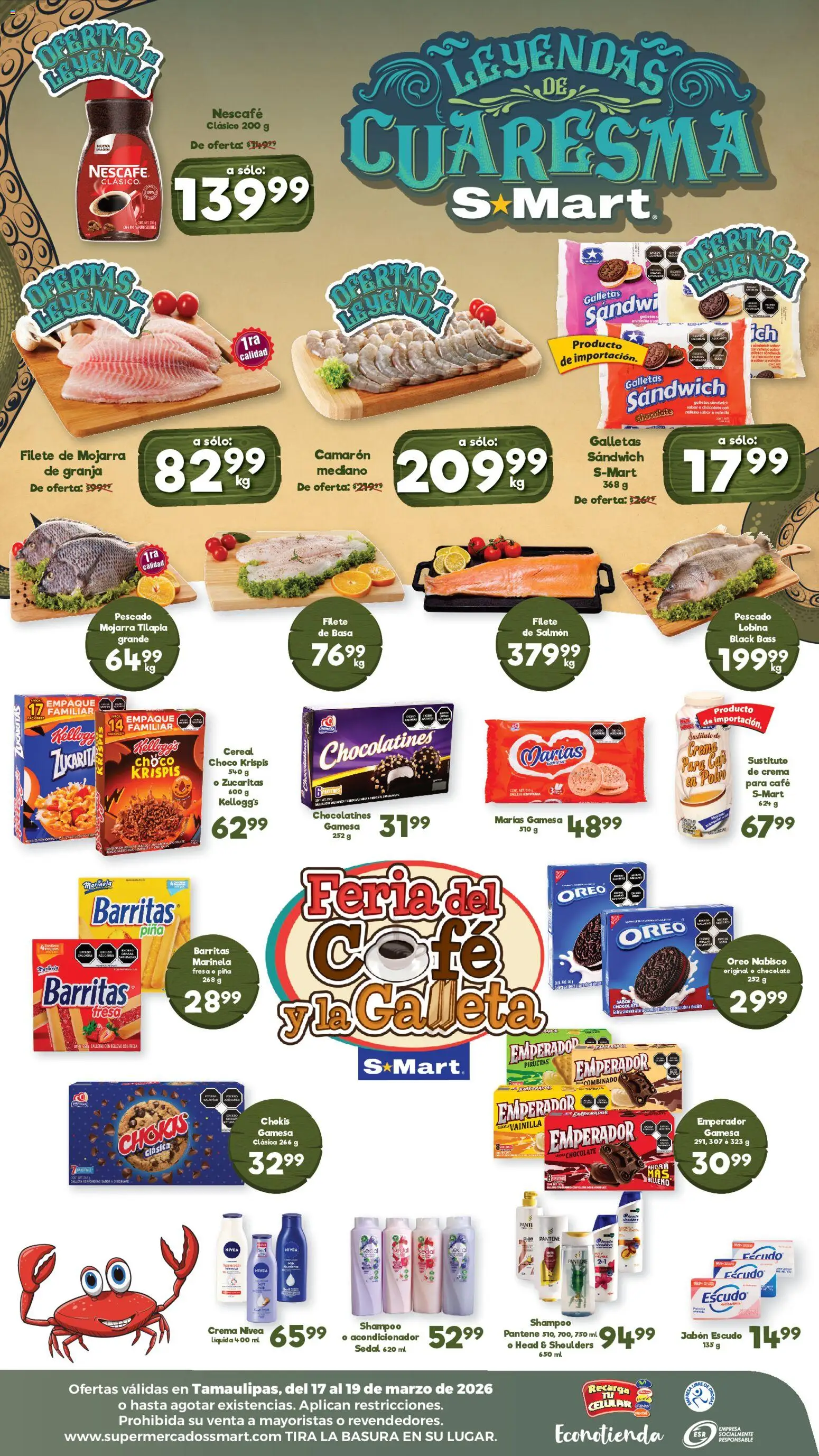 Nuevas ofertas de S-Mart válidas en toda la República Mexicana desde el 17.03.2026. ¡Encuentra las mejores ofertas en S-Mart folleto Nuevo Laredo! | Página: 2 | Productos: Fresa, Piña, Acondicionador, Jabón