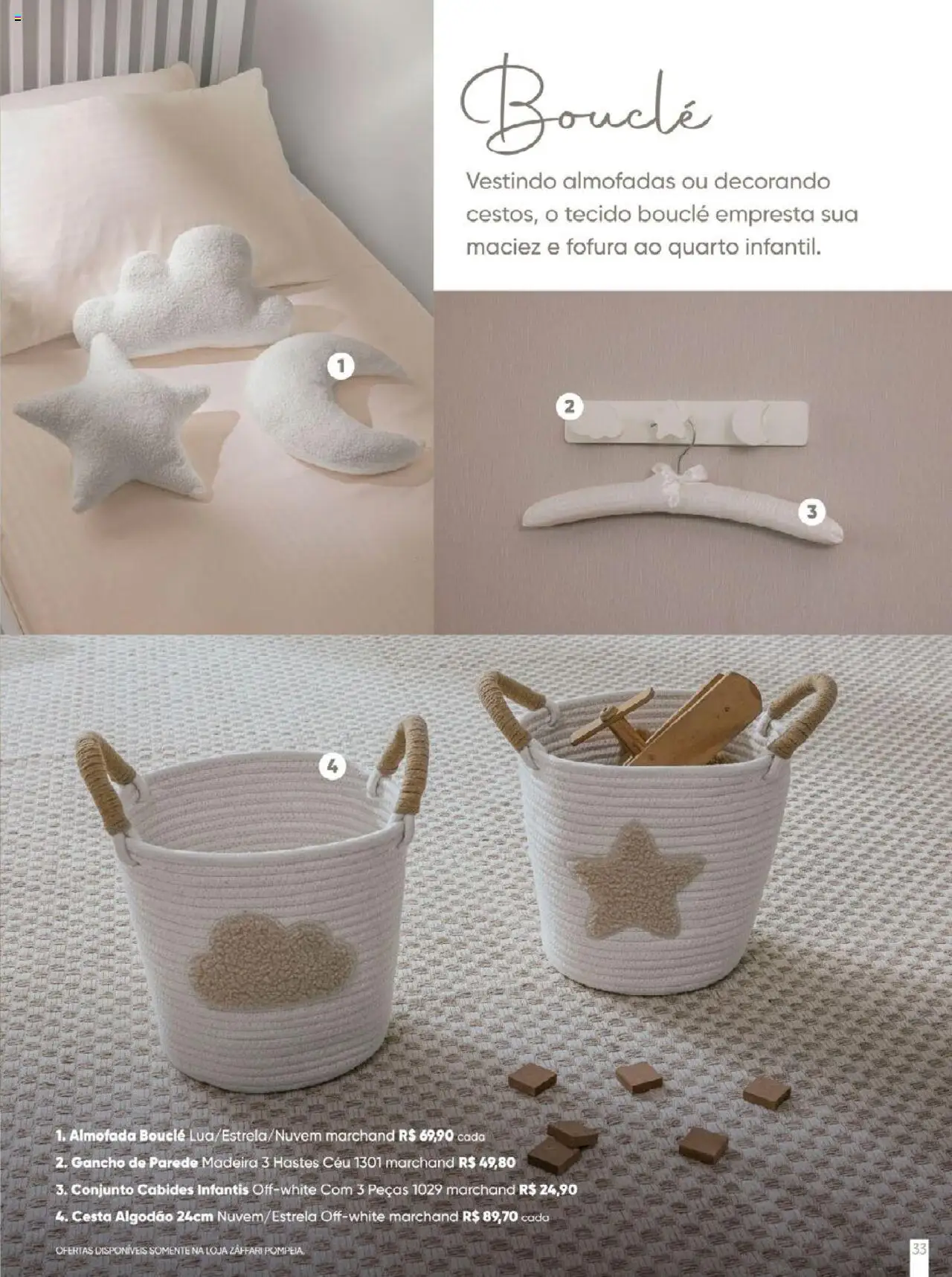 Zaffari Folheto - válido de 09.06.2025 | Página: 33 | Produtos: Almofada, Cesta, Tecido, Algodão