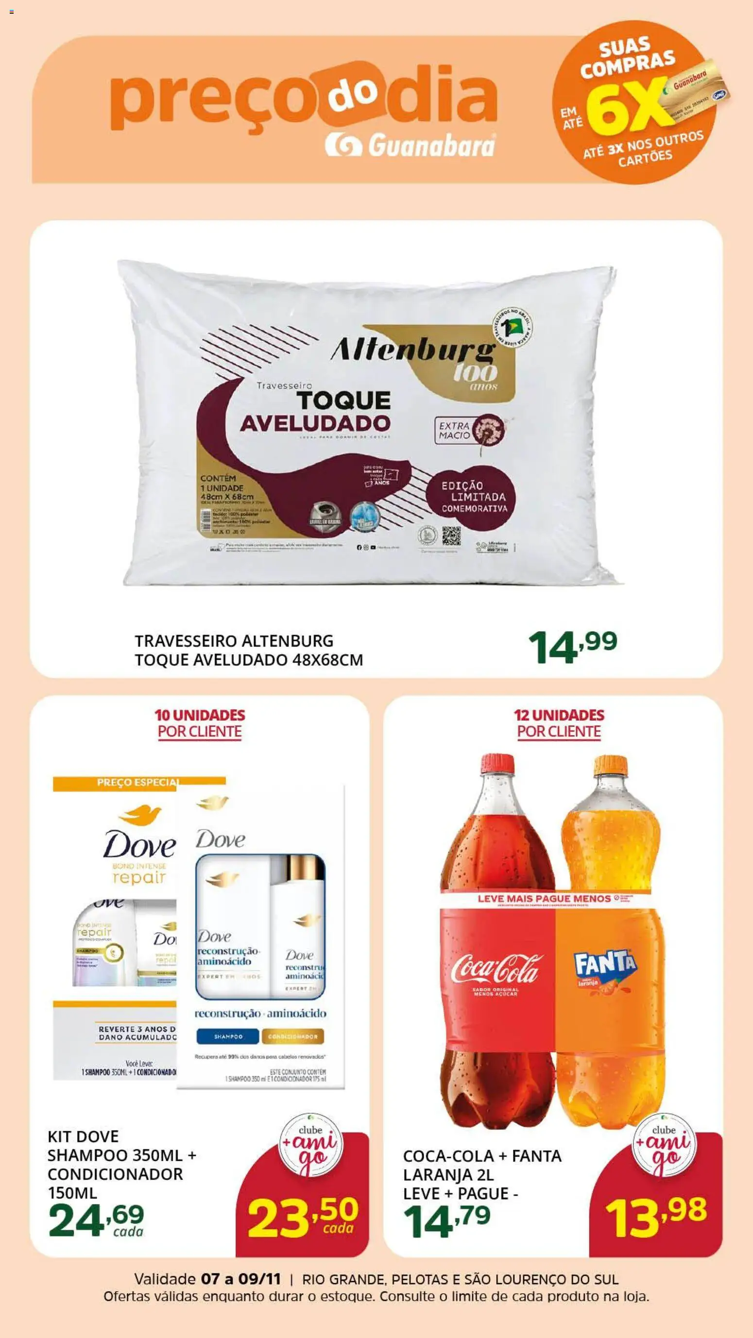 Supermercado Guanabara Folheto - válido de 07.11.2025 | Página: 4 | Produtos: Condicionador, Fanta, Travesseiro, Dove