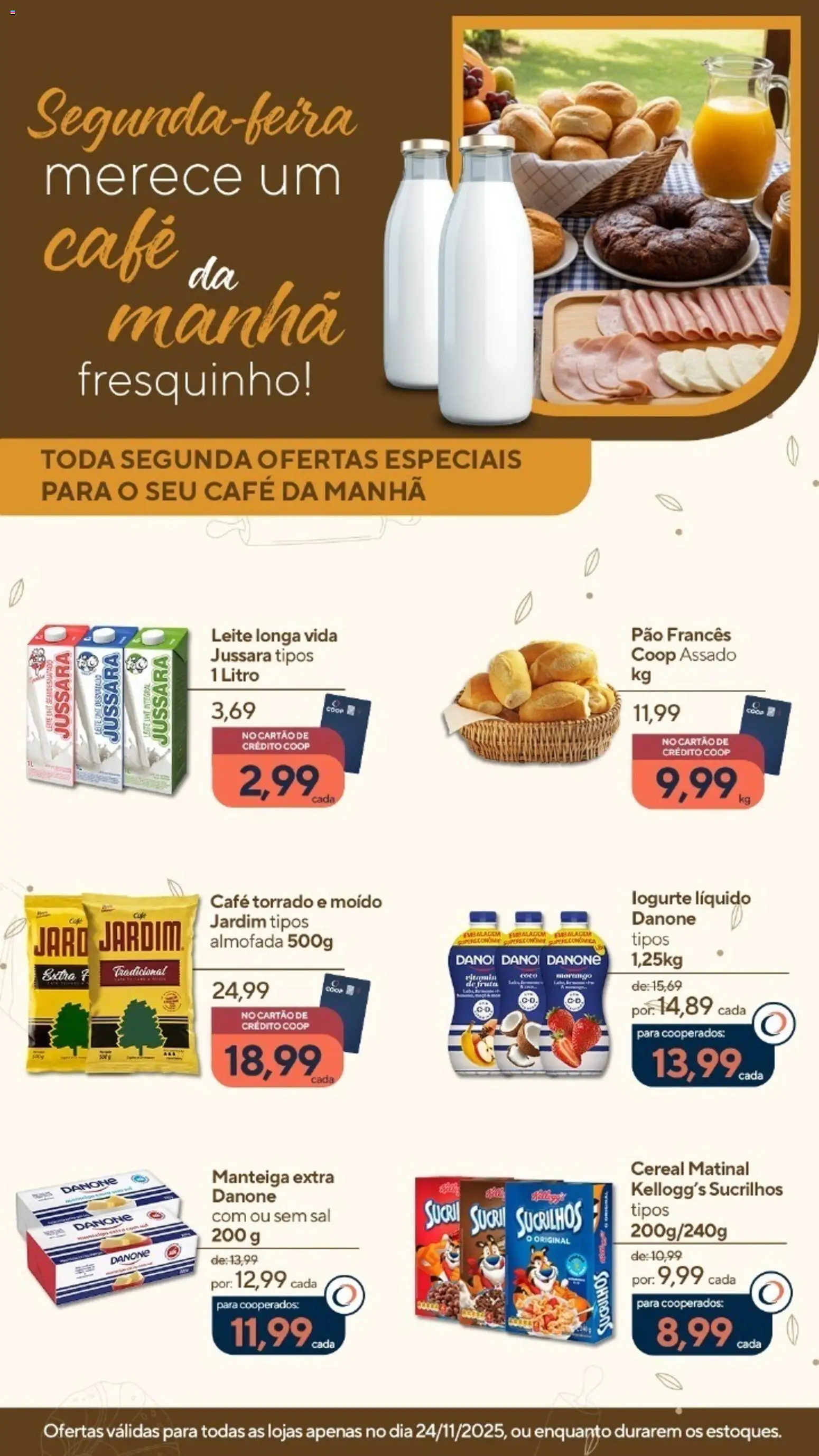 Coop Folheto - válido de 24.11.2025 | Página: 1 | Produtos: Almofada, Leite, Café, Sucrilhos
