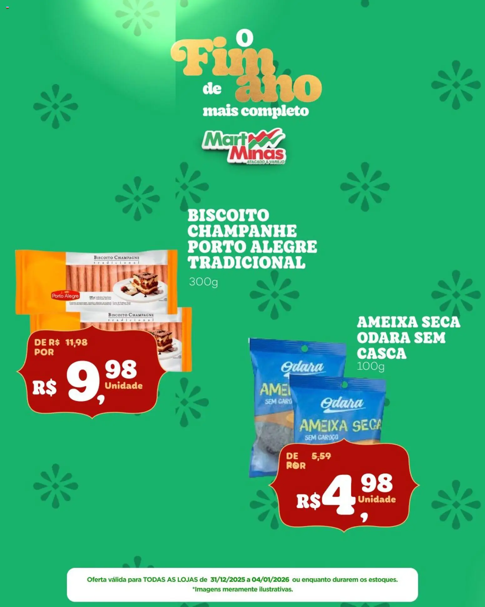 Mart Minas Folheto - válido de 31.12.2025 | Página: 5 | Produtos: Champagne, Biscoito, Ameixa